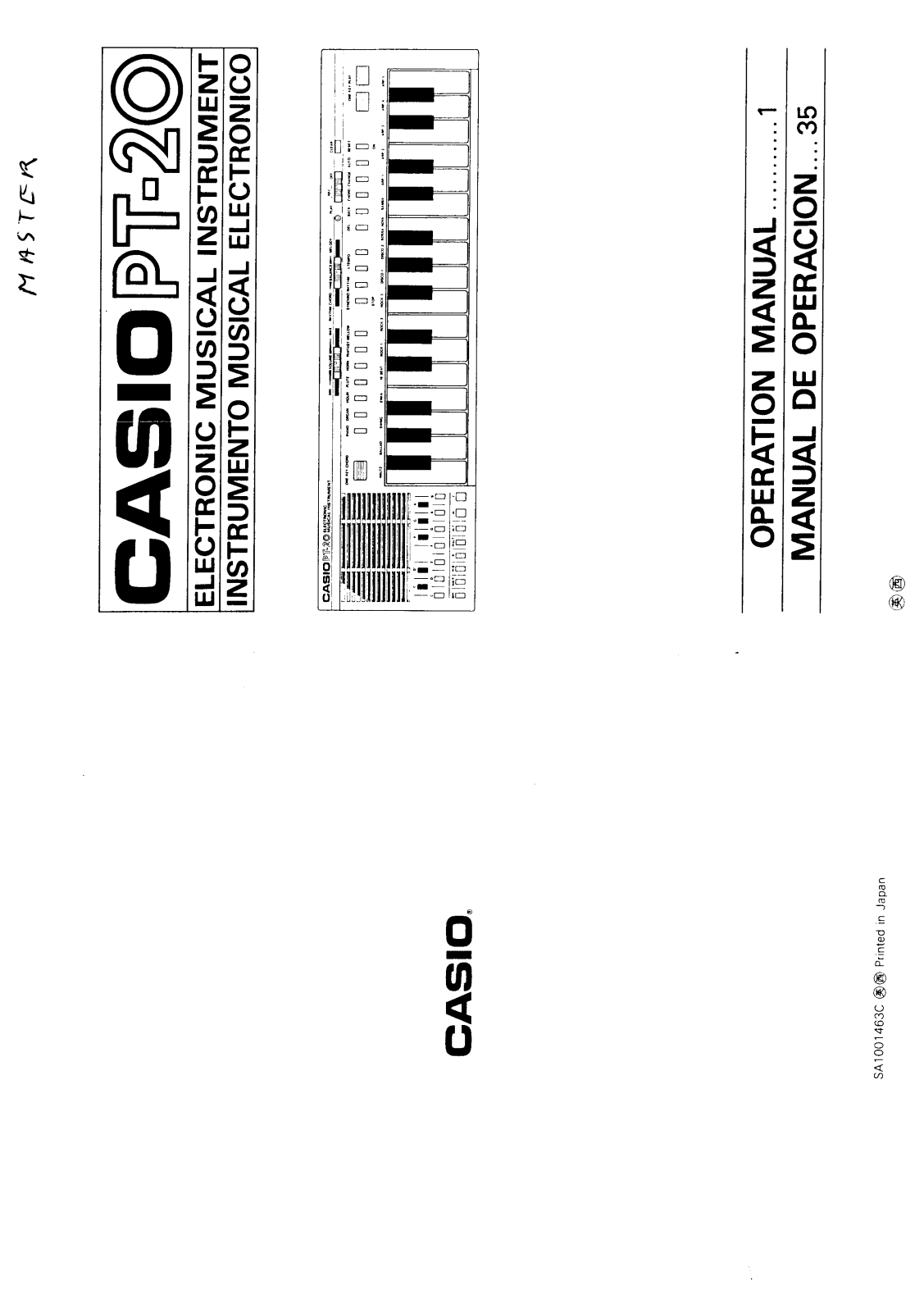 Casio PT-20 User Manual