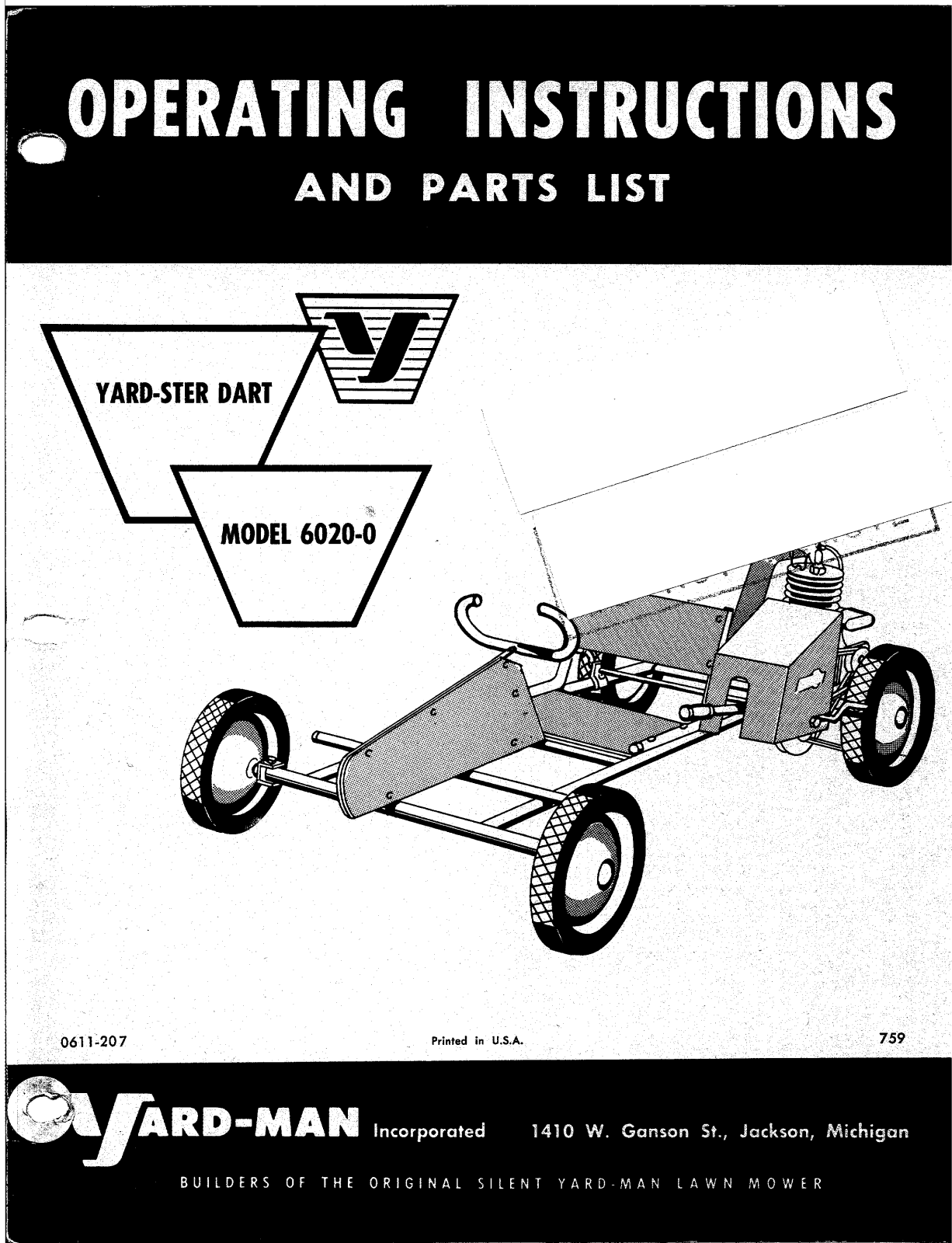 yard-man 6020-0 operators Manual