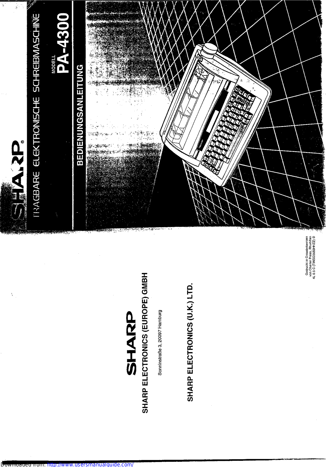 SHARP PA-4300 User Manual