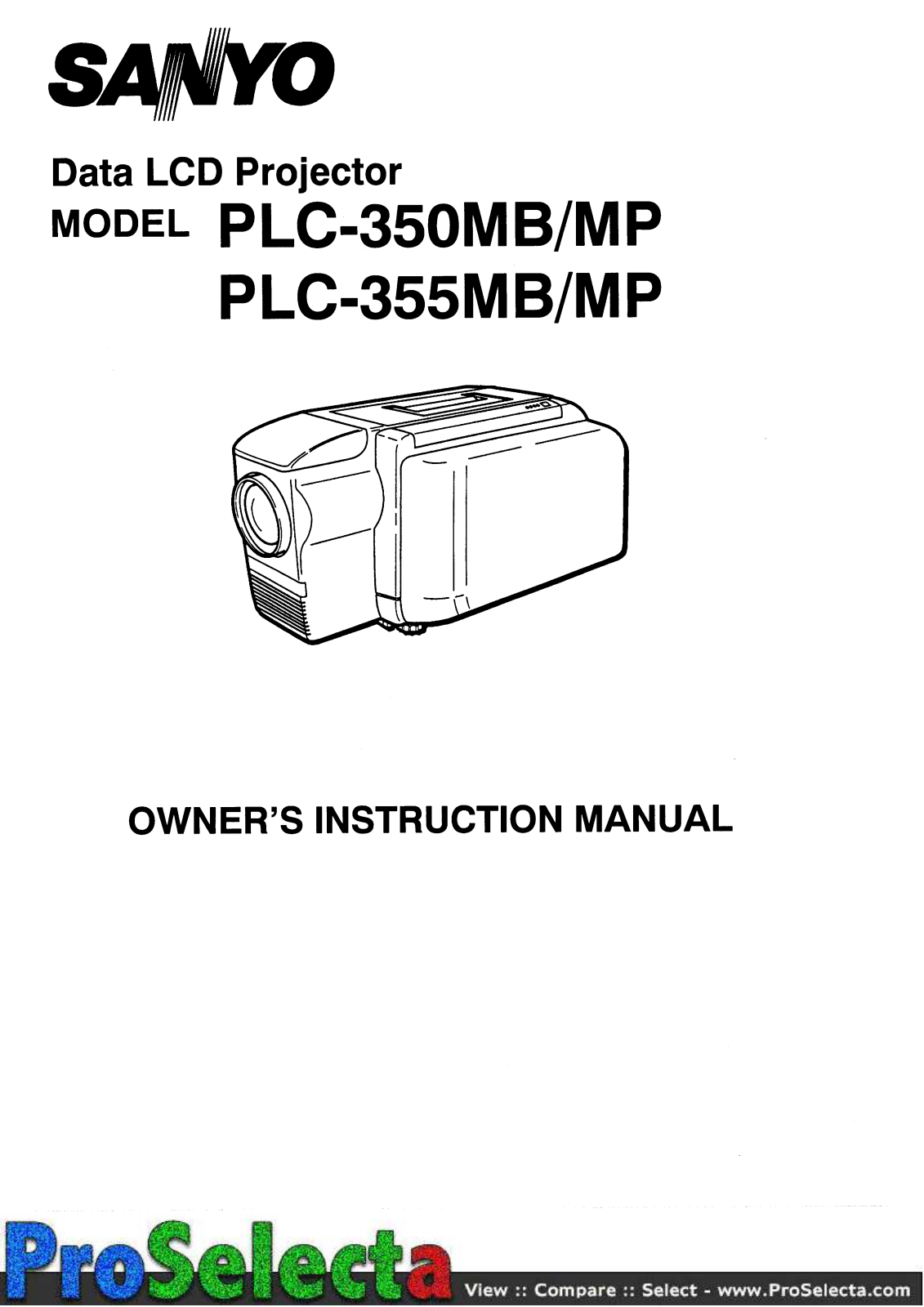 Sanyo PLC-355m User guide - ManualMachine.com