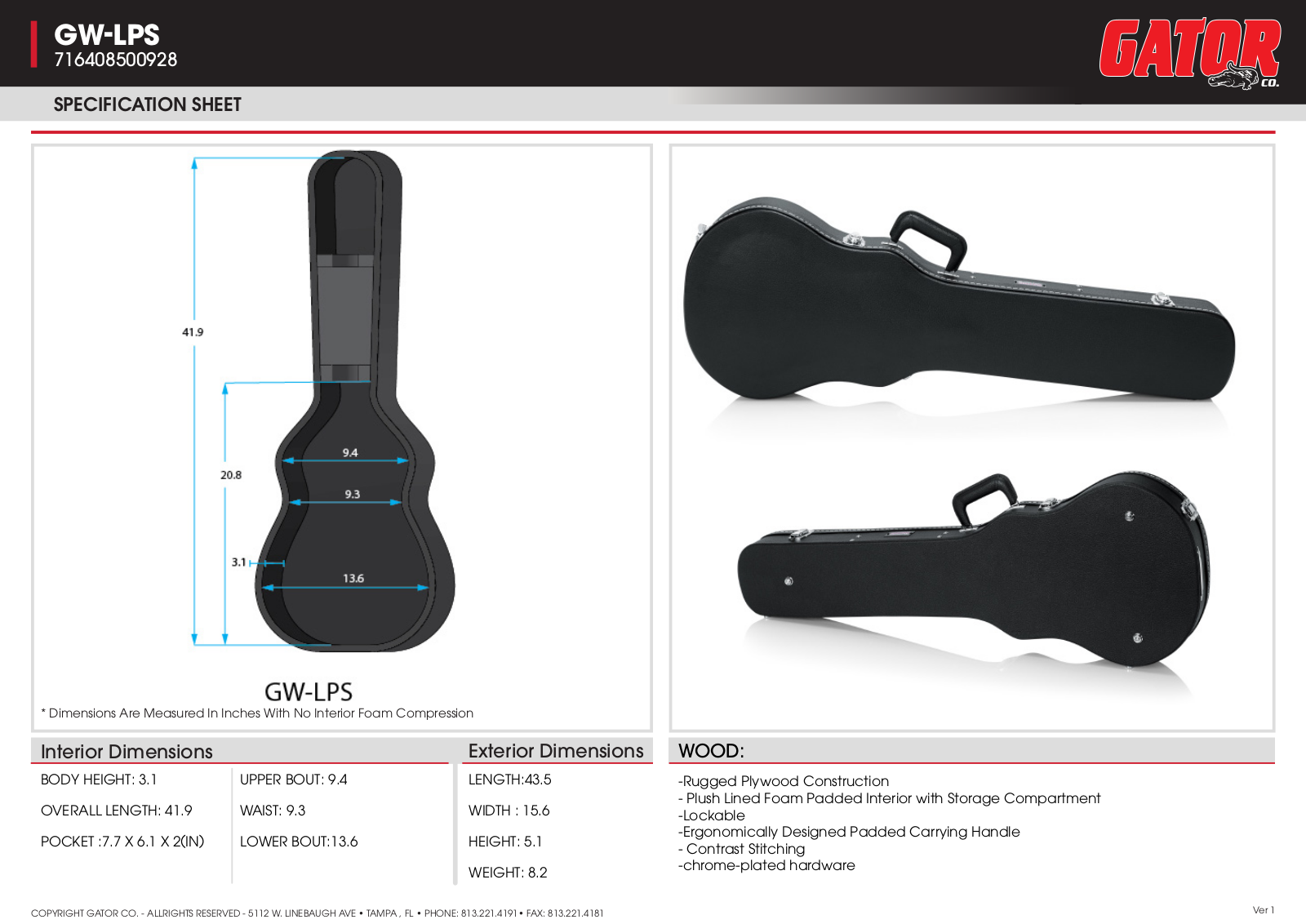 Gator GW-LPS User manual