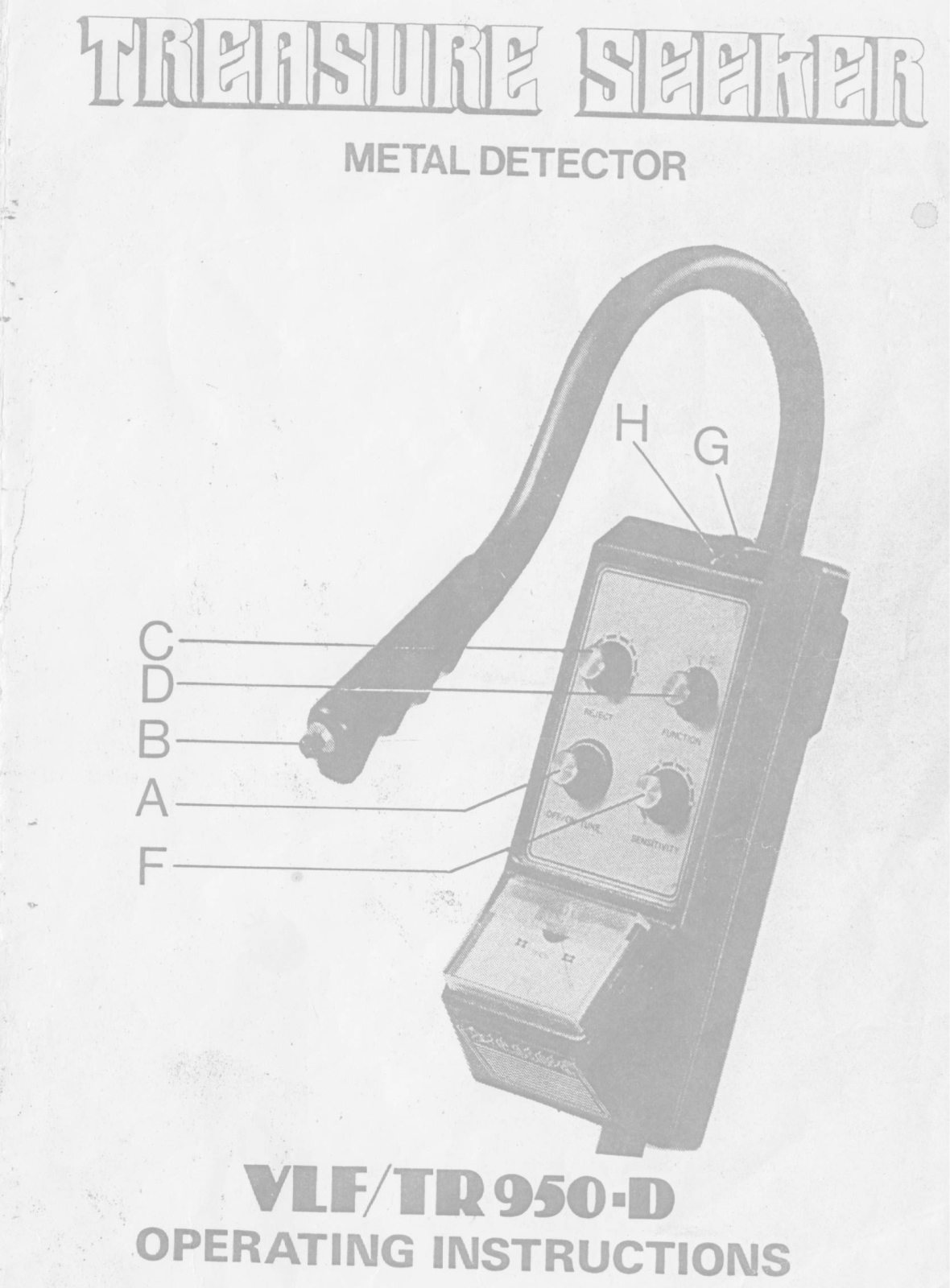 C-scope VLF-TR950-D Manual
