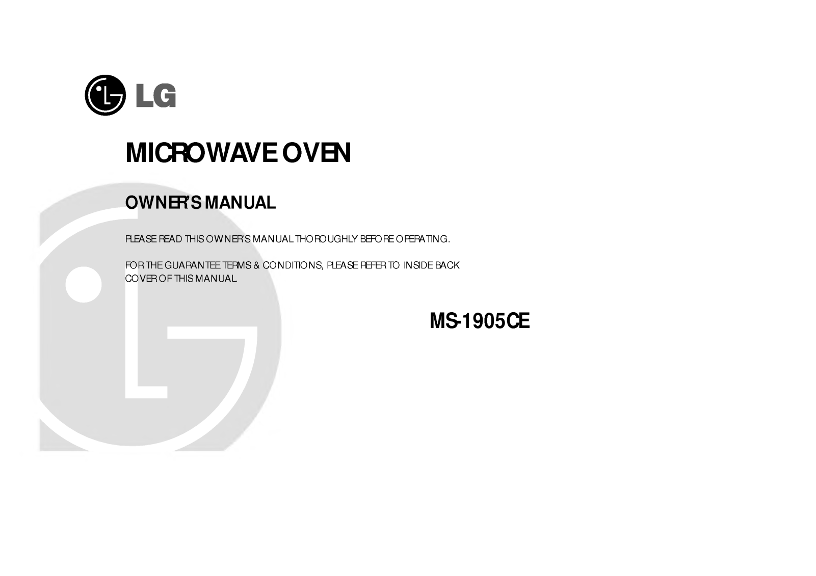 LG MS-1905CE User Manual