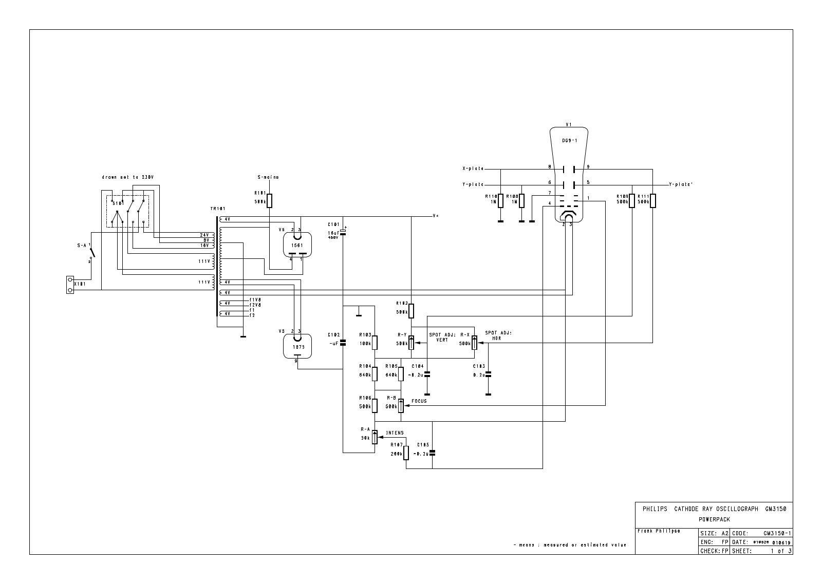 Philips gm3150 schematic