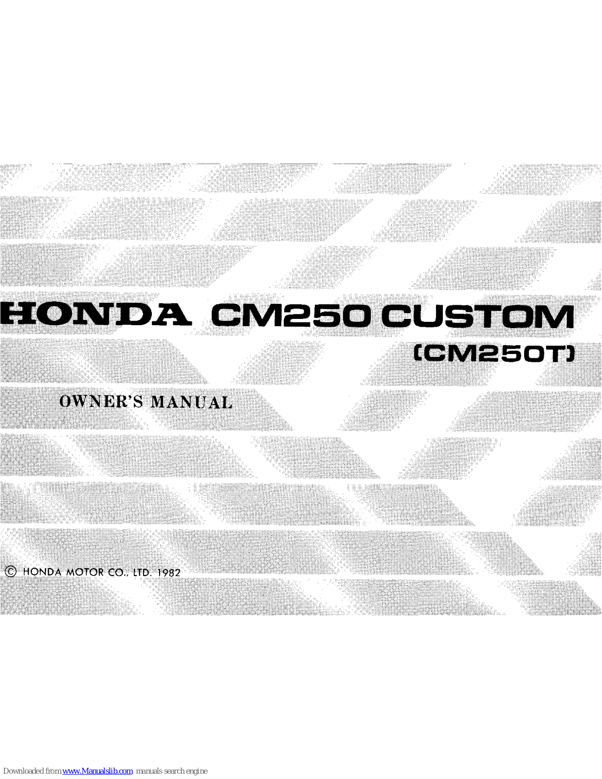 Honda CM250T Owner's Manual