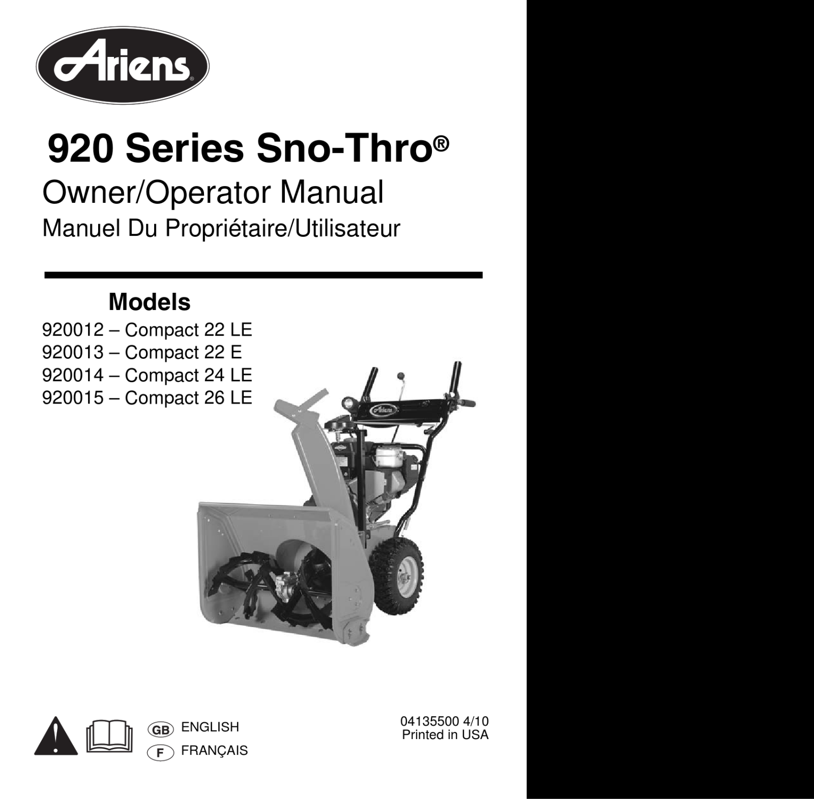 Ariens Compact 24 User Manual