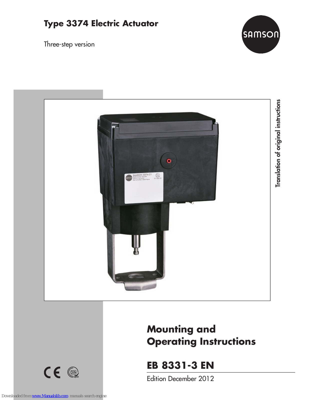 Samson Type 3374 Mounting And Operating Instructions