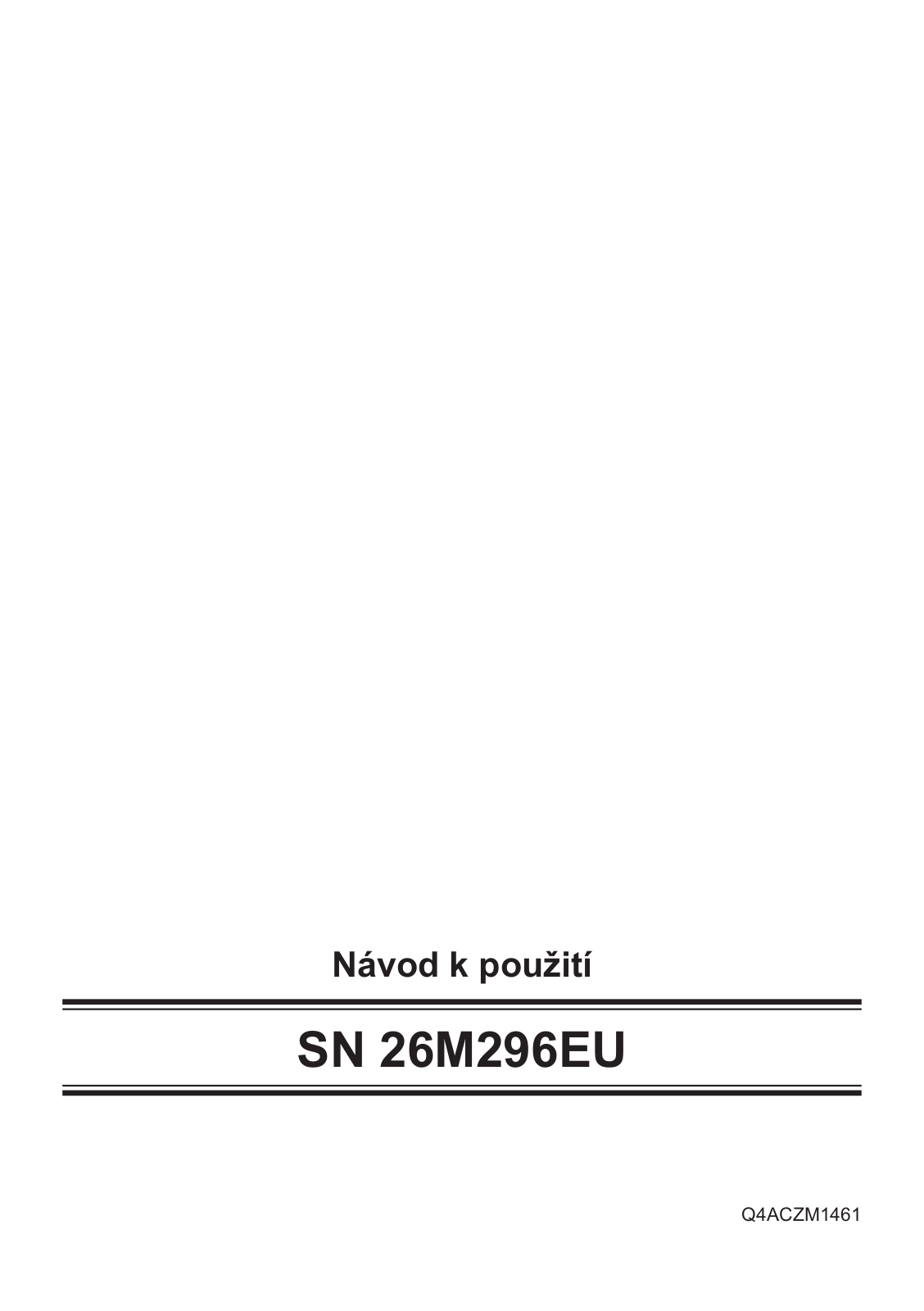 Siemens SN26M296EU User Manual