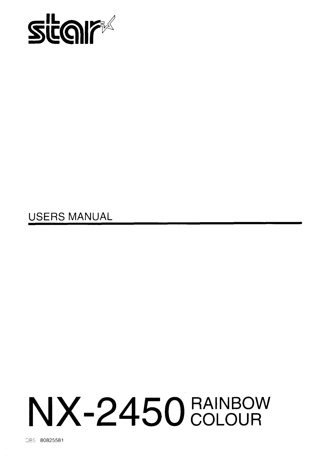 Star Micronics NX-2450 User Manual - ManualMachine.com