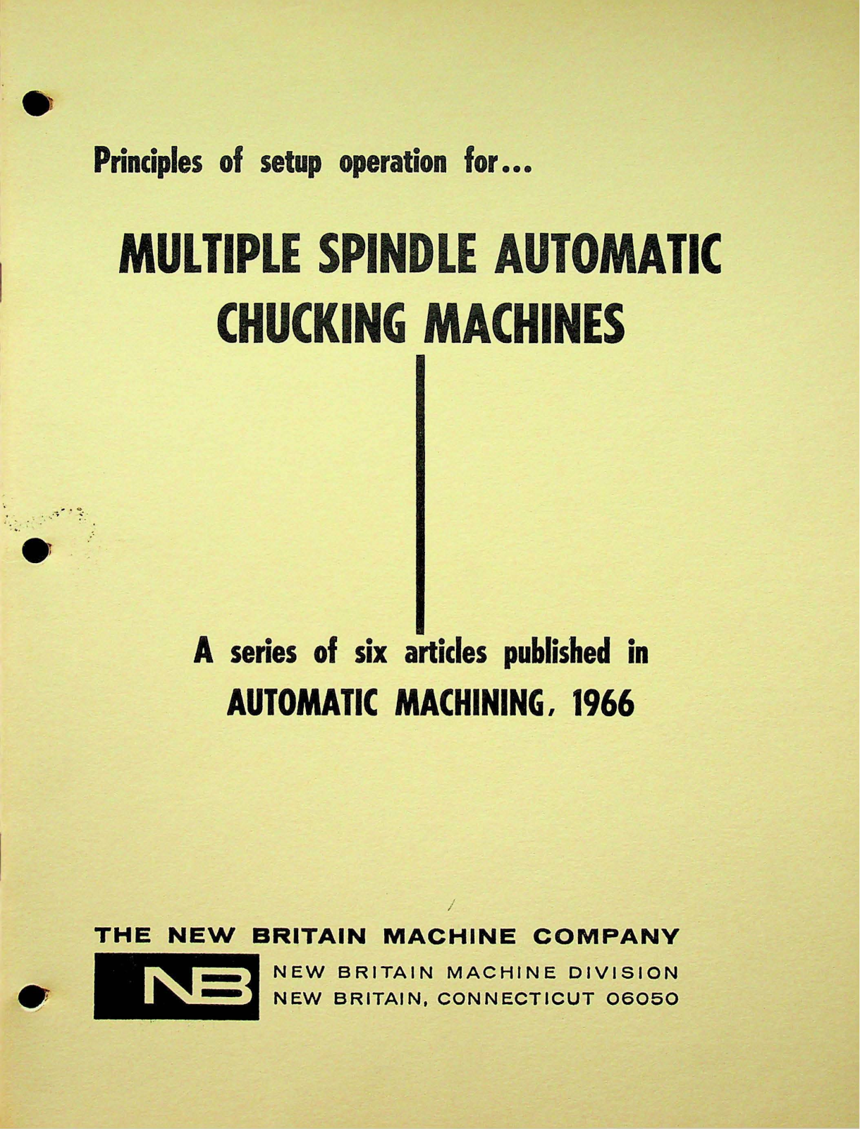 New Britain Machine Multiple Spindle Automatic Chucking Machines Lathes - ManualMachine.com