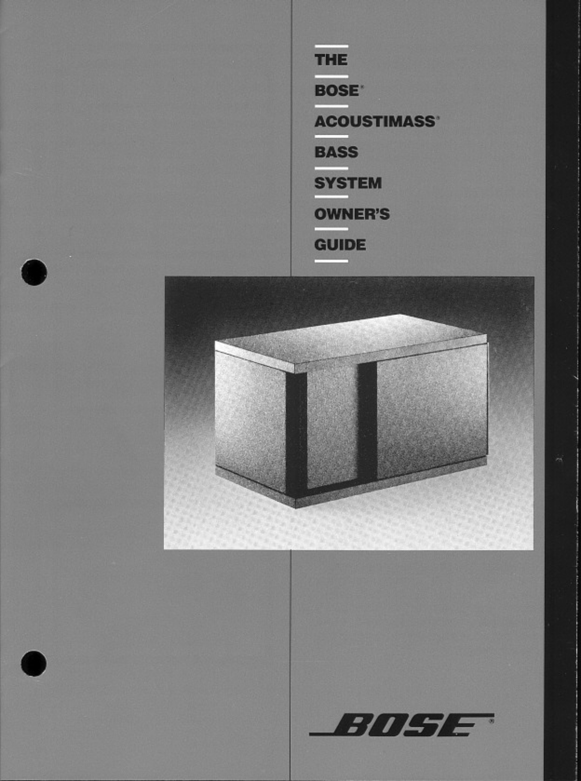 Bose Acoustimass BASS Owner Manual