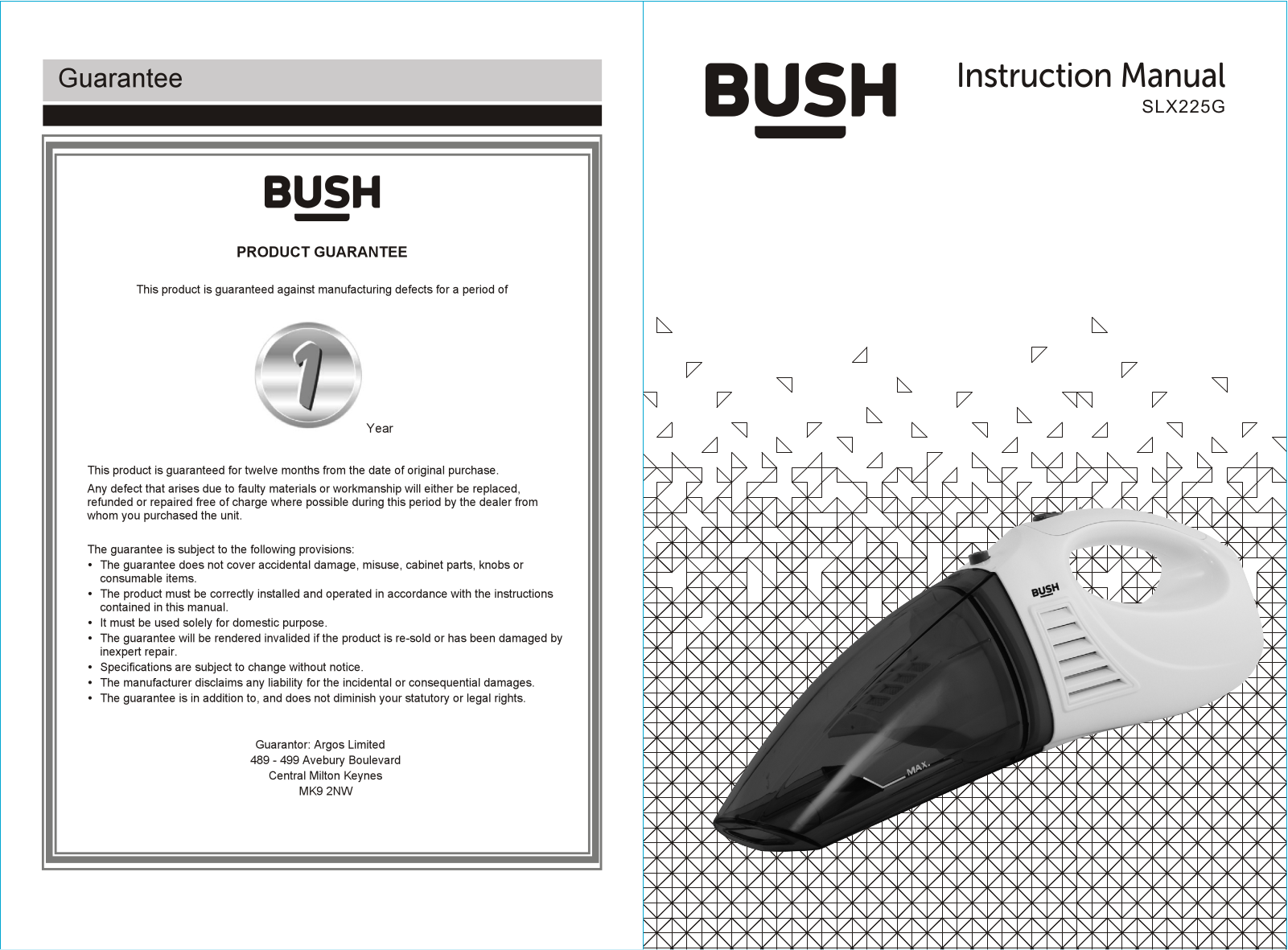 Bush SLX225G Instruction manual