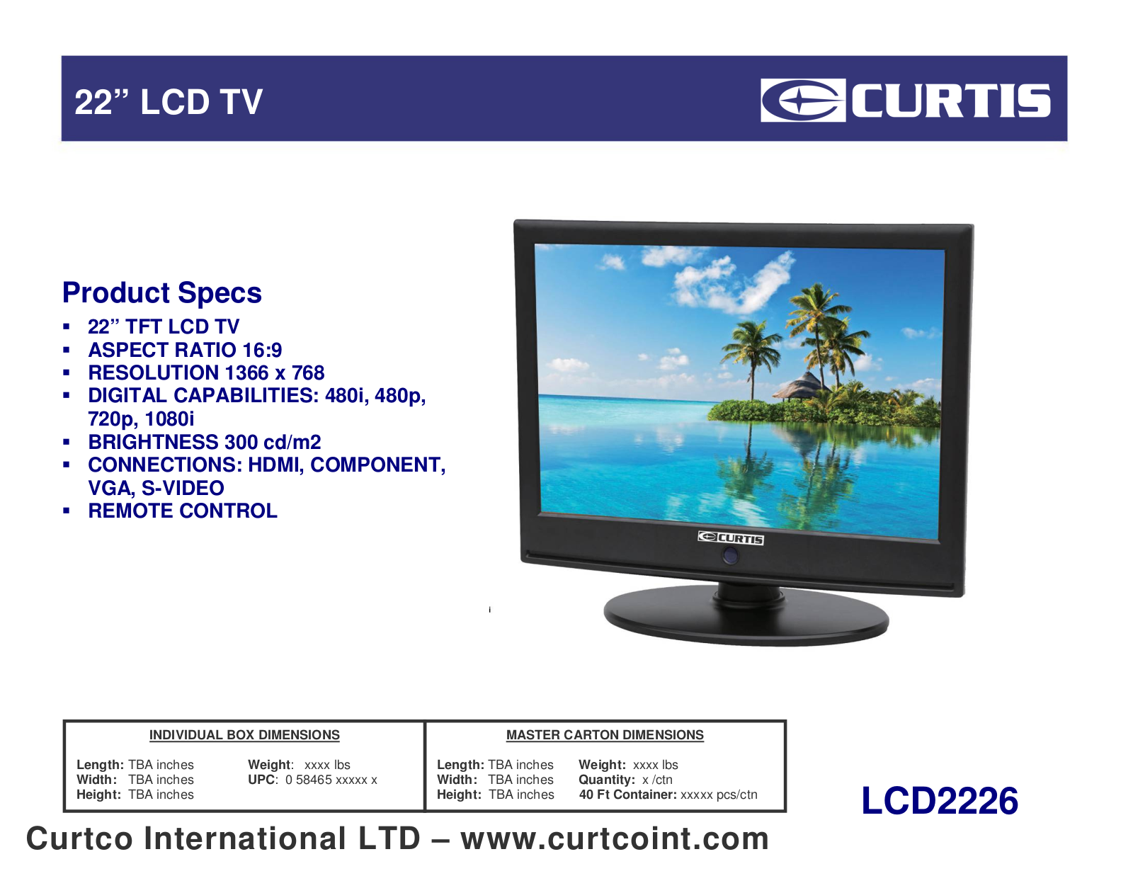 Curtis LCD2226 User Manual