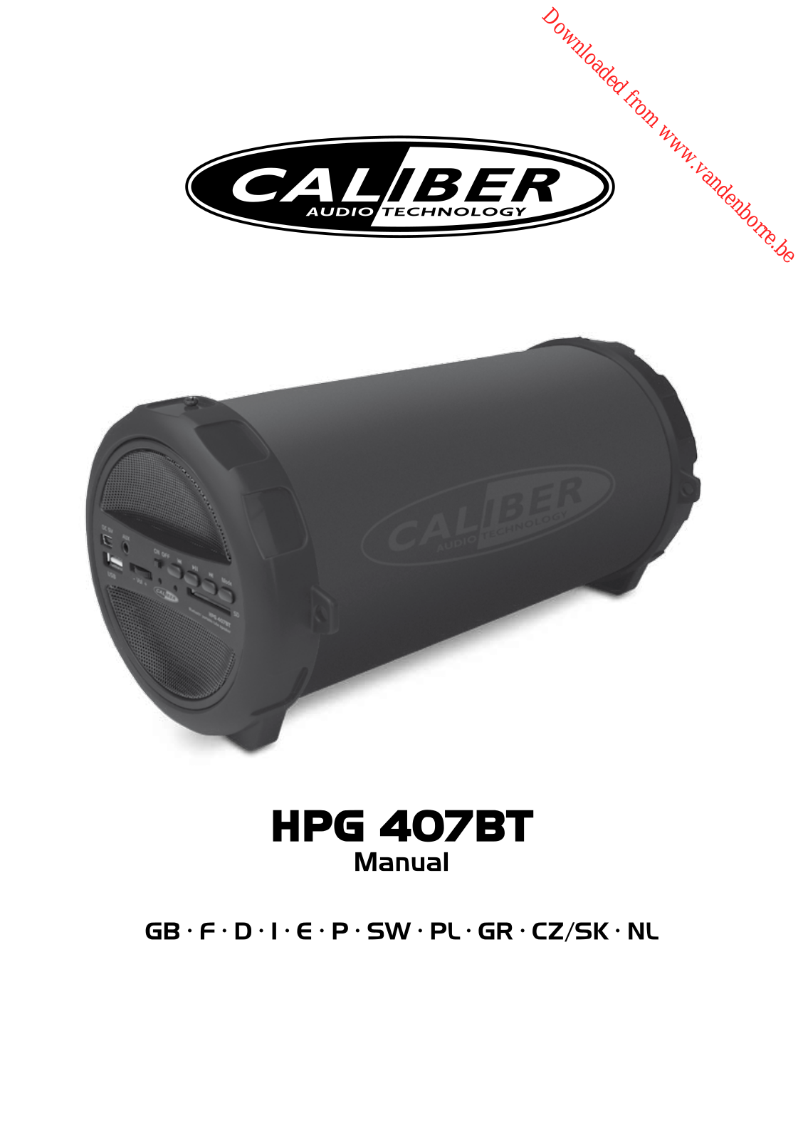 CALIBER HPG-407BT User Manual