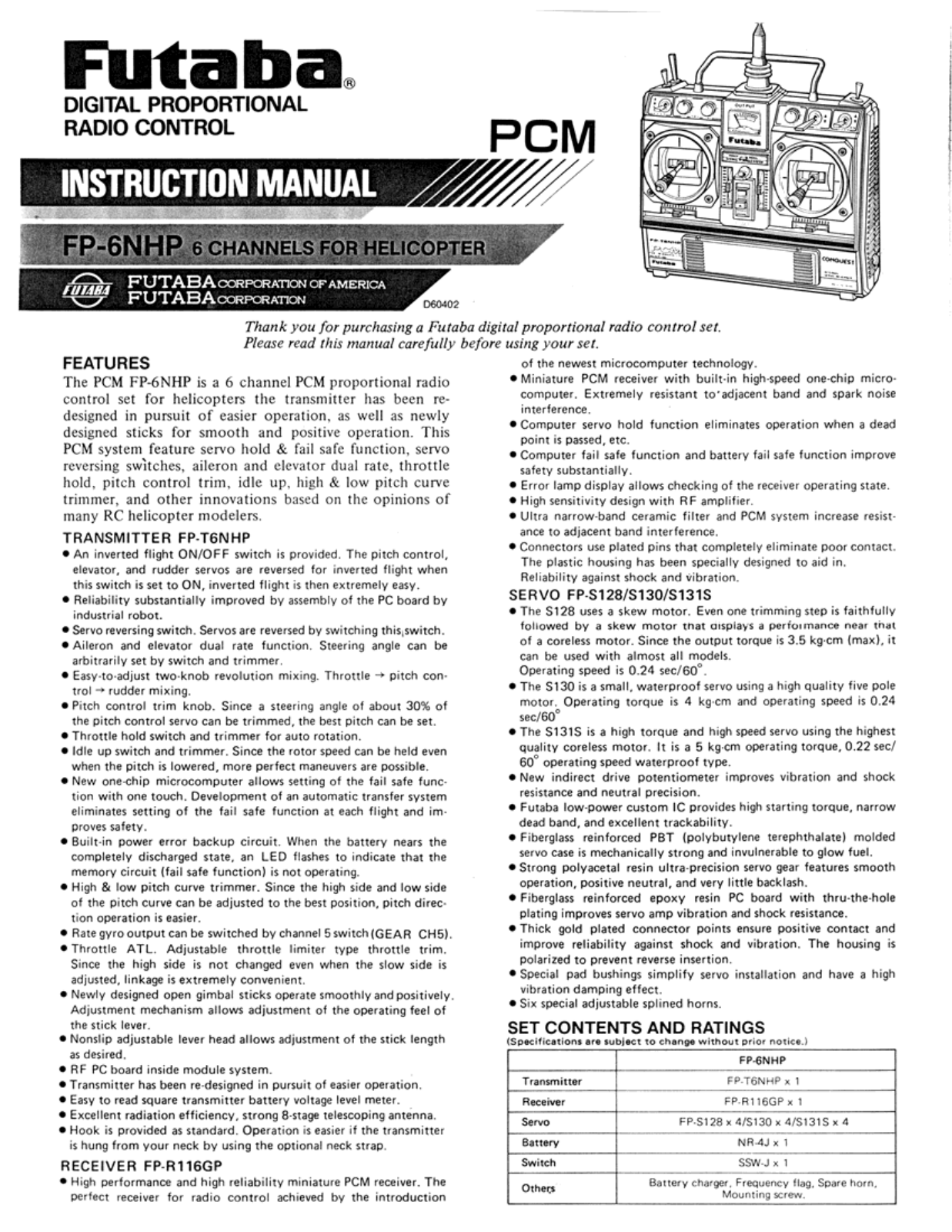 Futaba FP6NHP User Manual