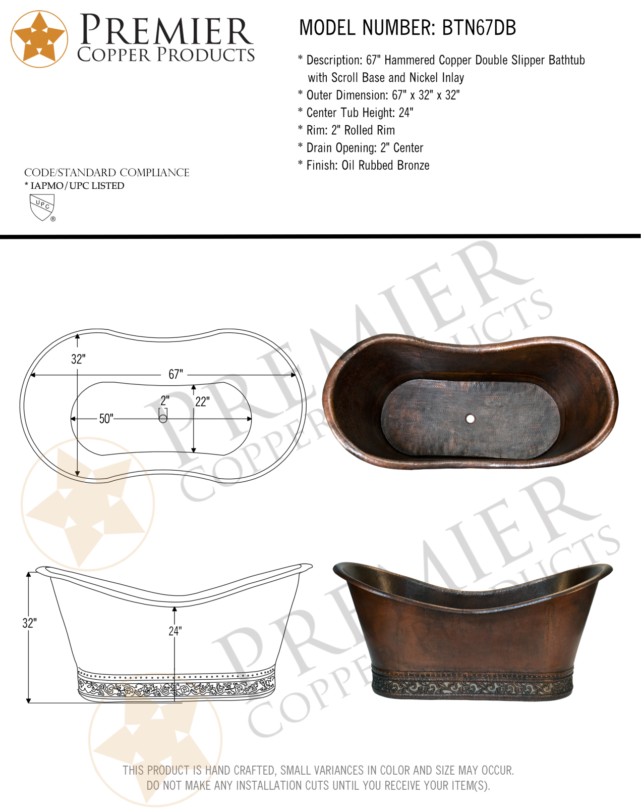 Premier Copper Products IER1178 Specifications - ManualMachine.com