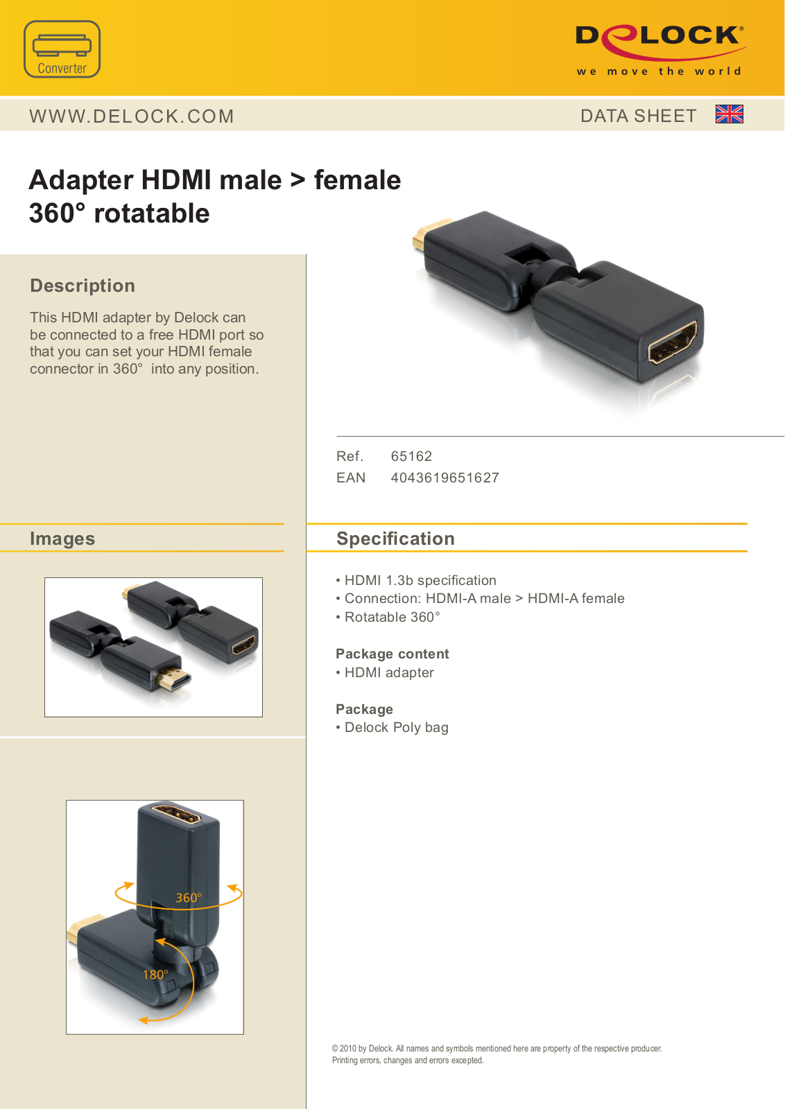 DeLOCK 65162 User Manual