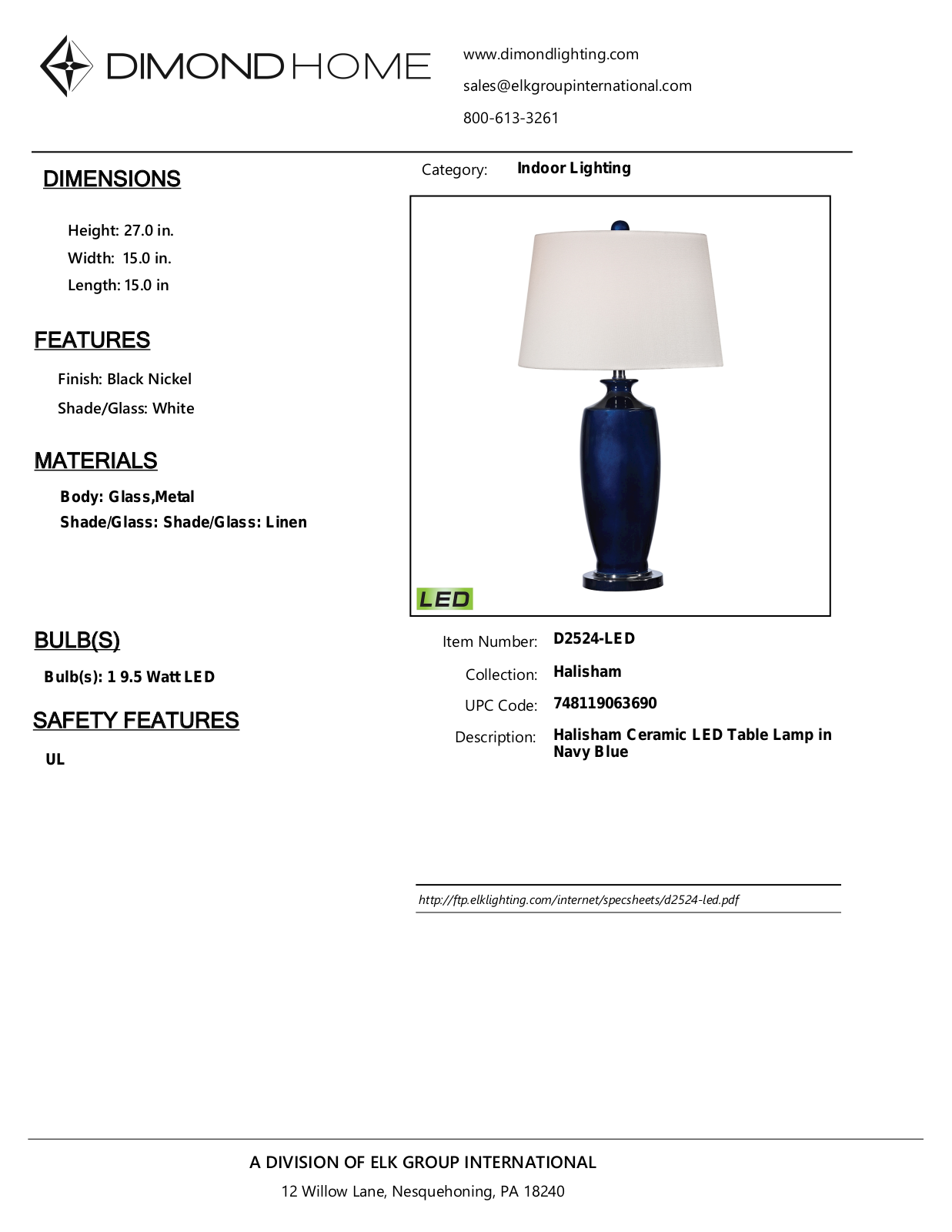 ELK Home D2524LED User Manual