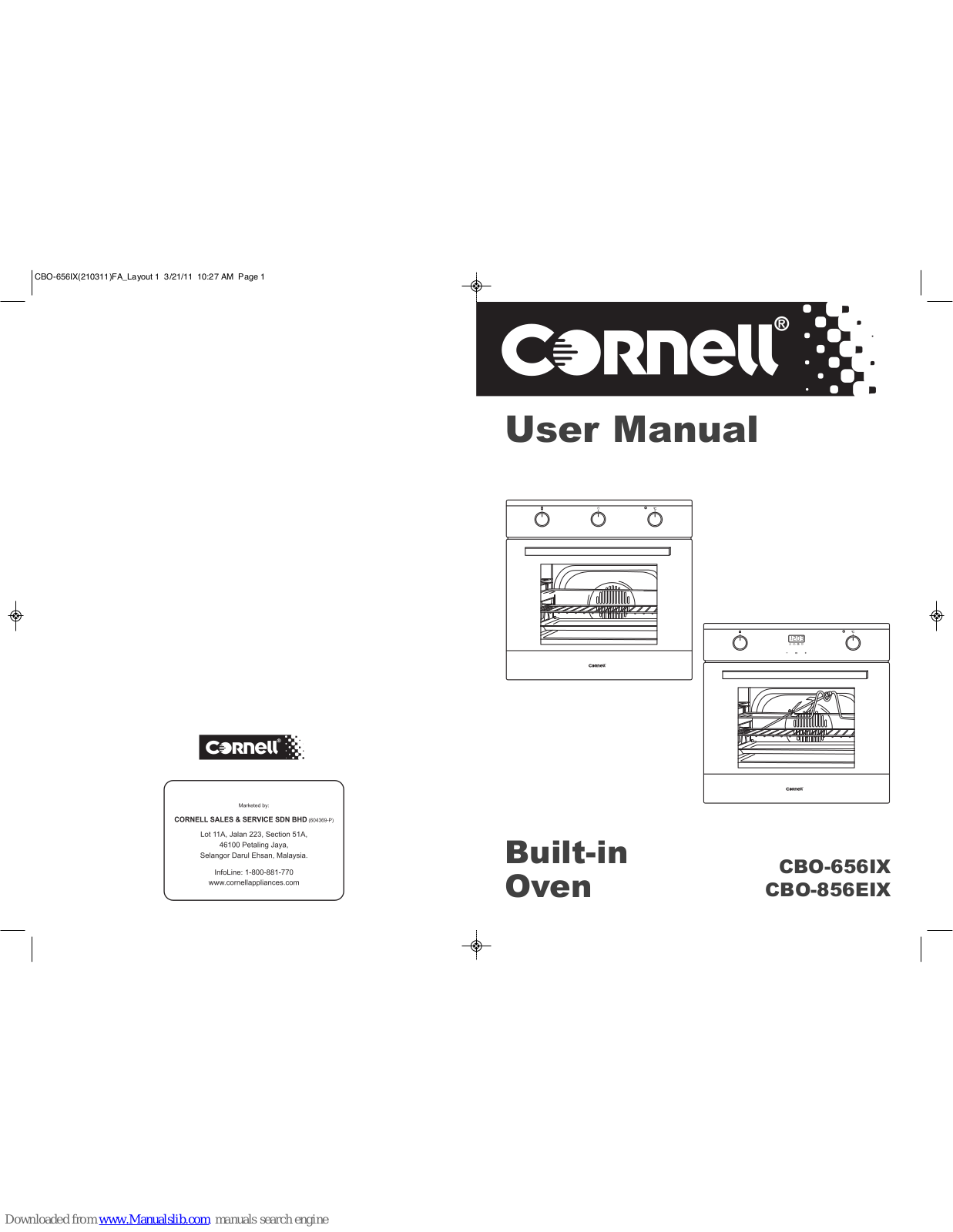 Cornell CBO-856EIX, CBO-656IX User Manual - ManualMachine.com