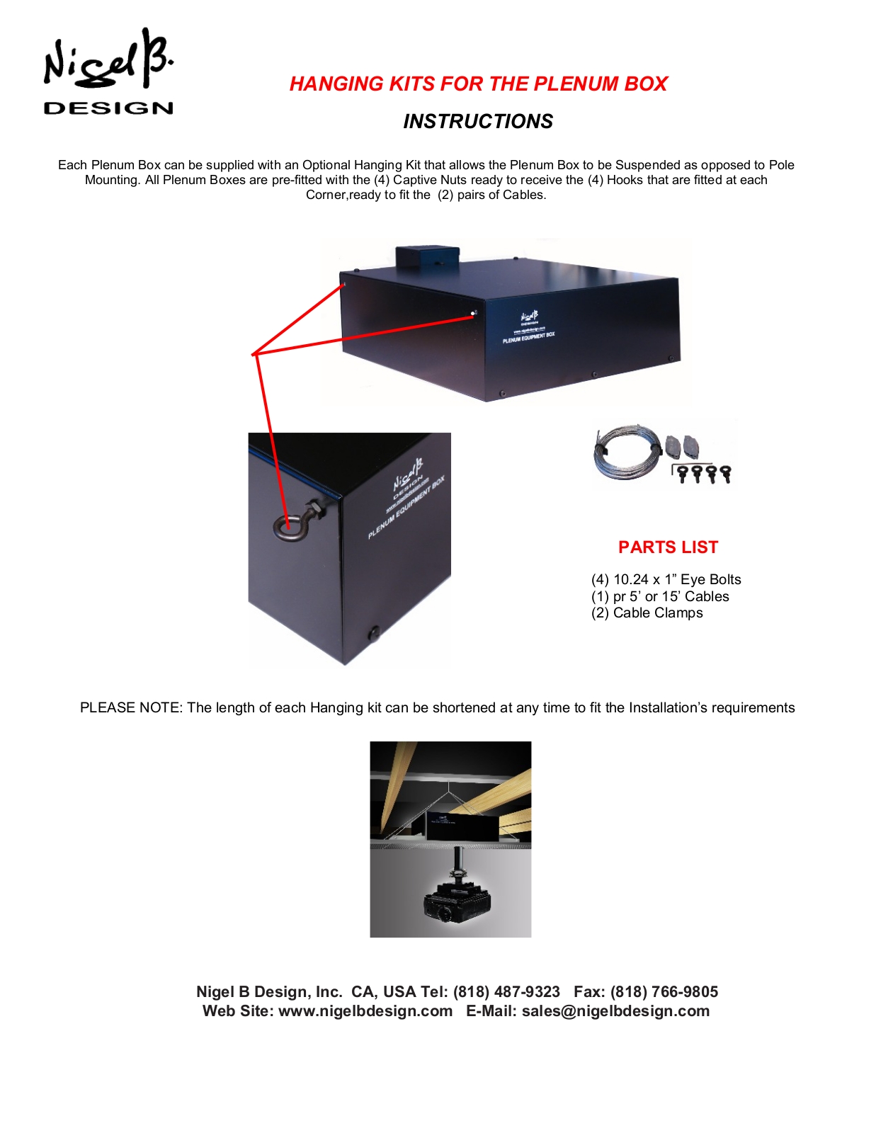 Nigel B. Design NB-PLHK-15 User guide - ManualMachine.com