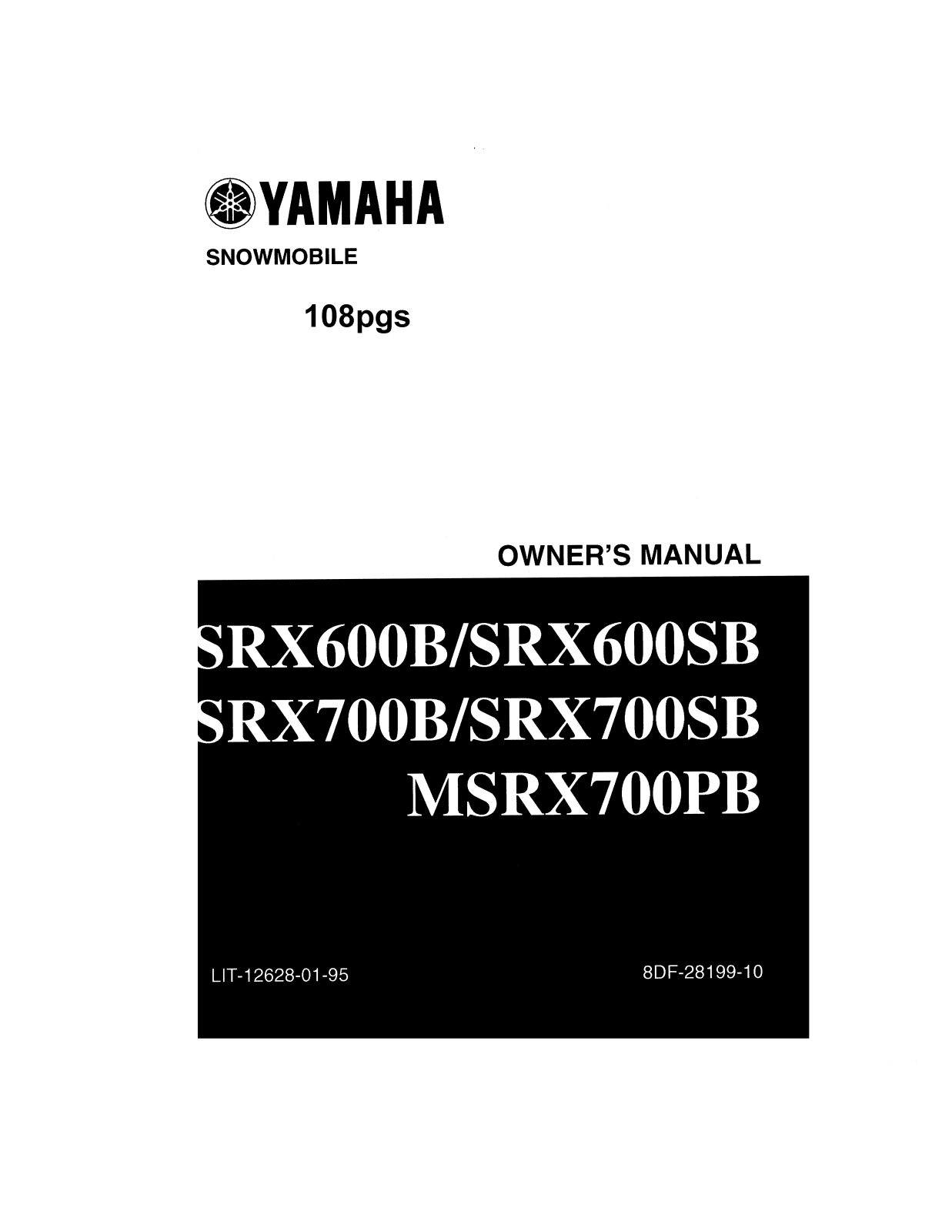 Yamaha SRX600, SRX700 User Manual