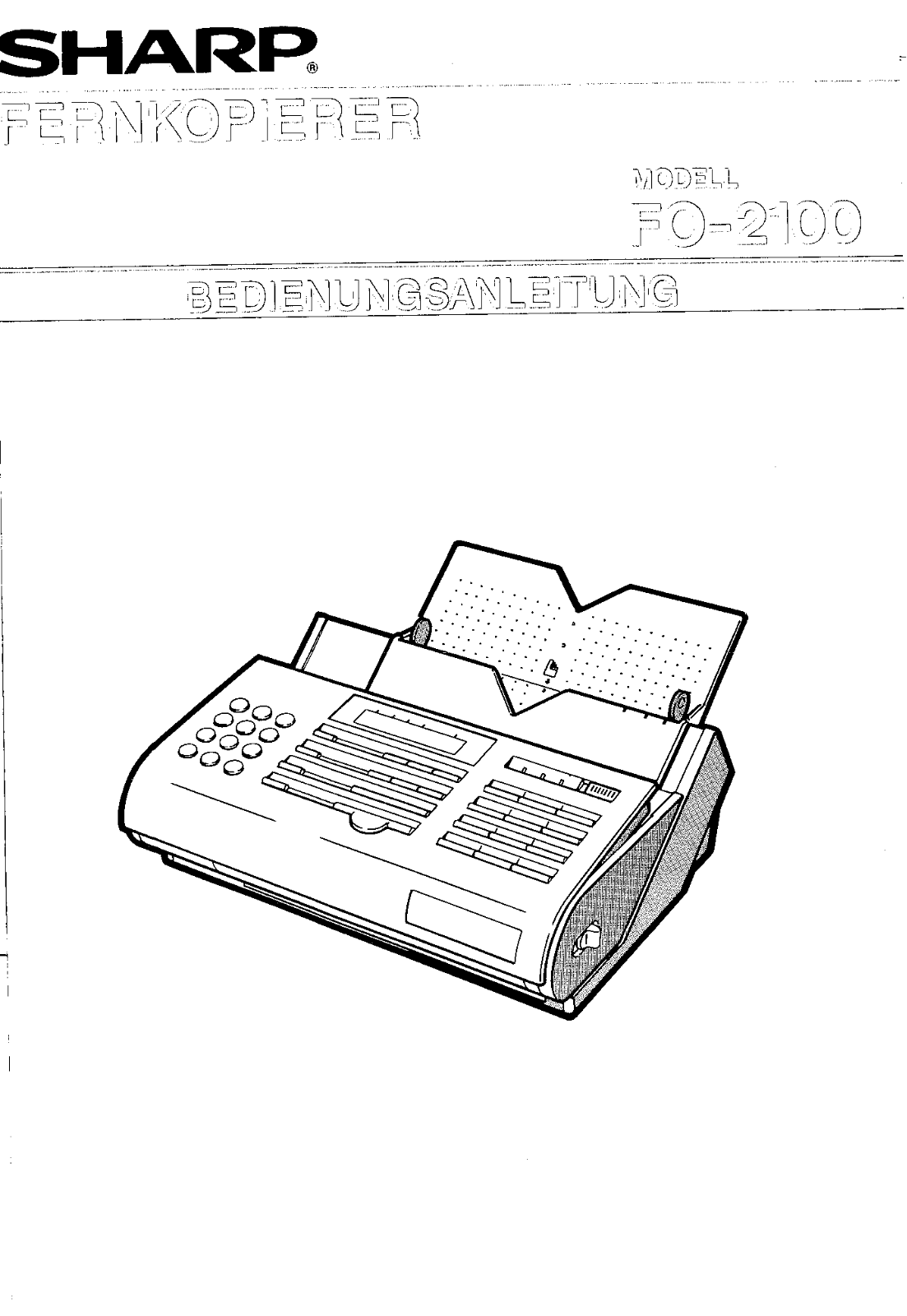 Sharp FO-2100 User Manual