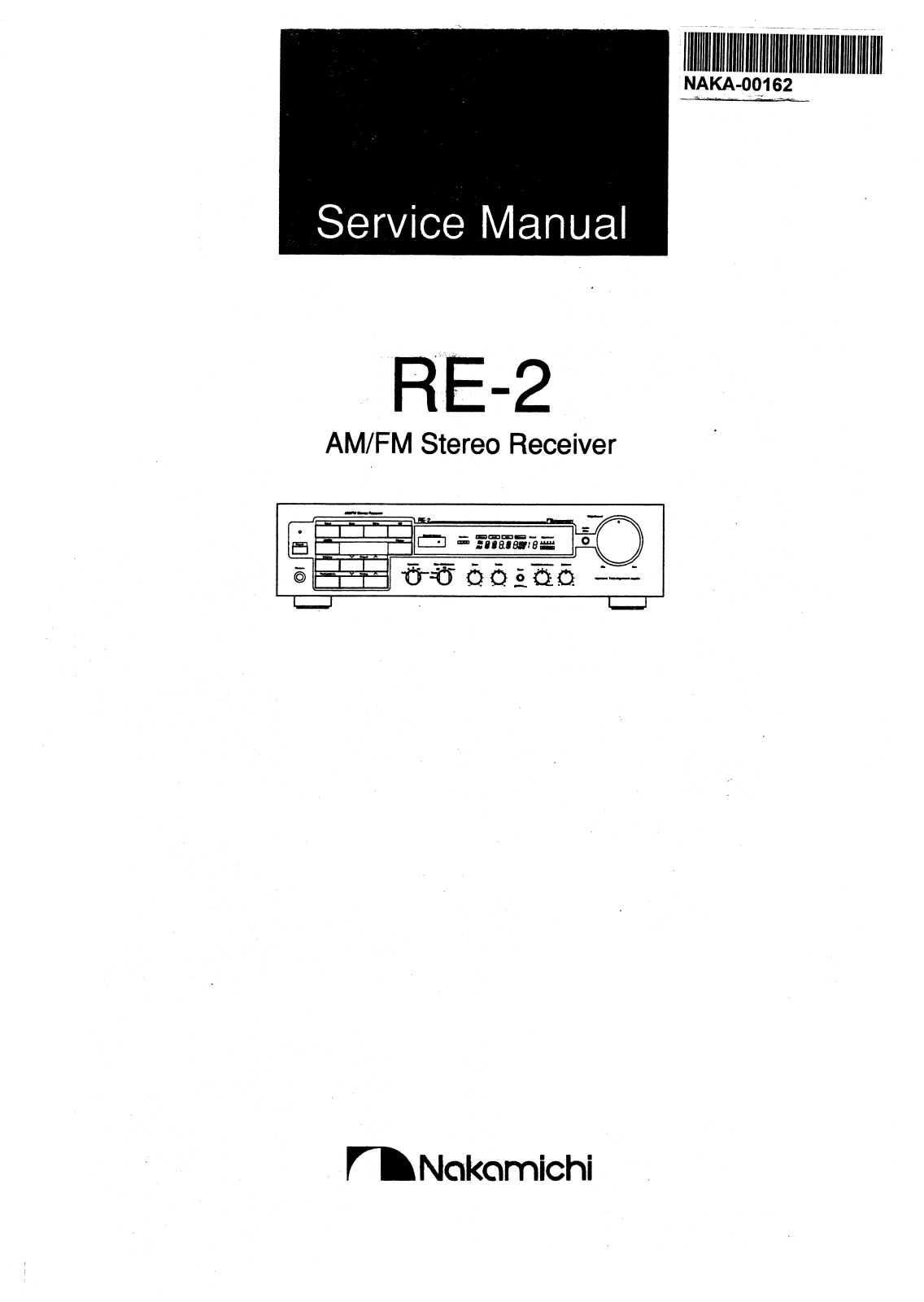 Nakamichi RE-2 Service manual