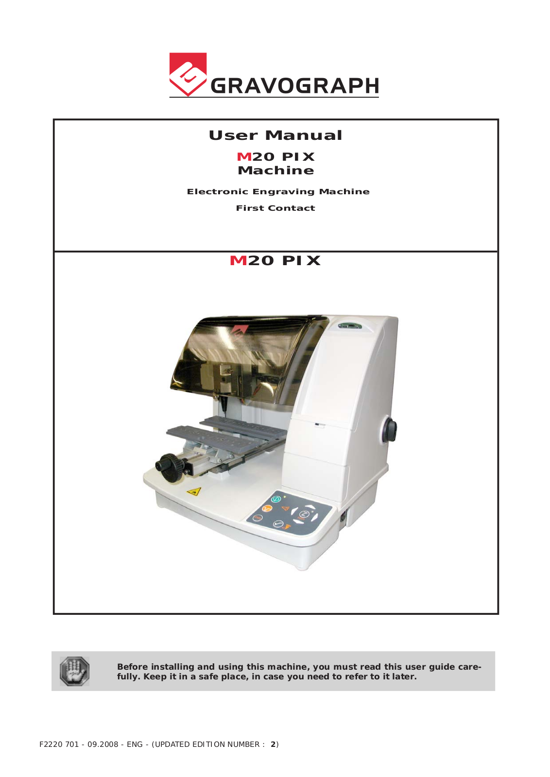 GRAVOGRAPH M20 PIX User Manual