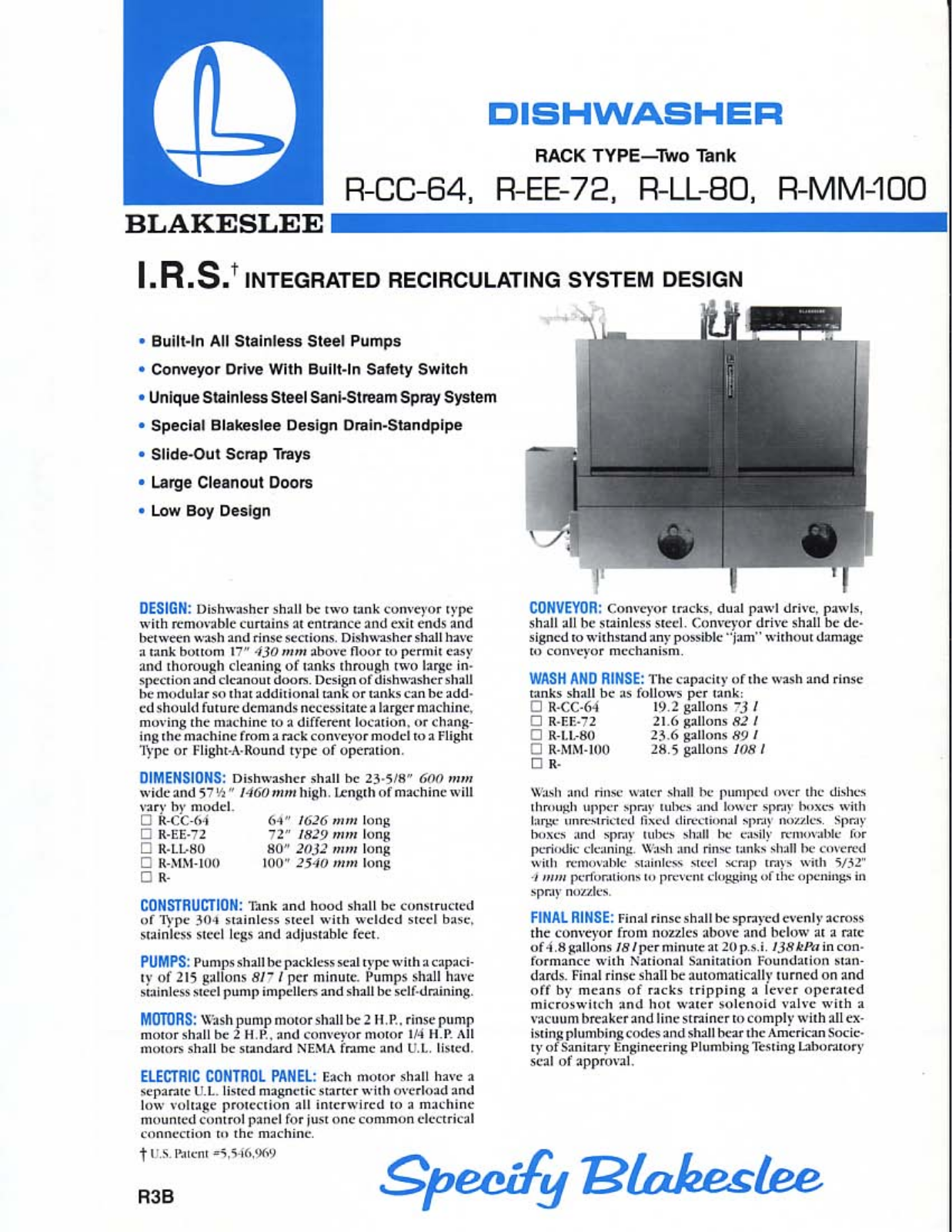 Blakeslee R-CC-64, R-EE-72, R-LL-80, R-MM-100 General Manual