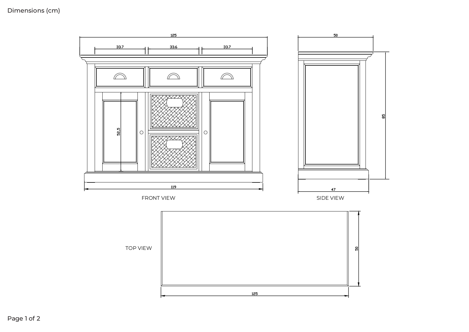 Sand & Stable BCMH1673 Dimensions - ManualMachine.com