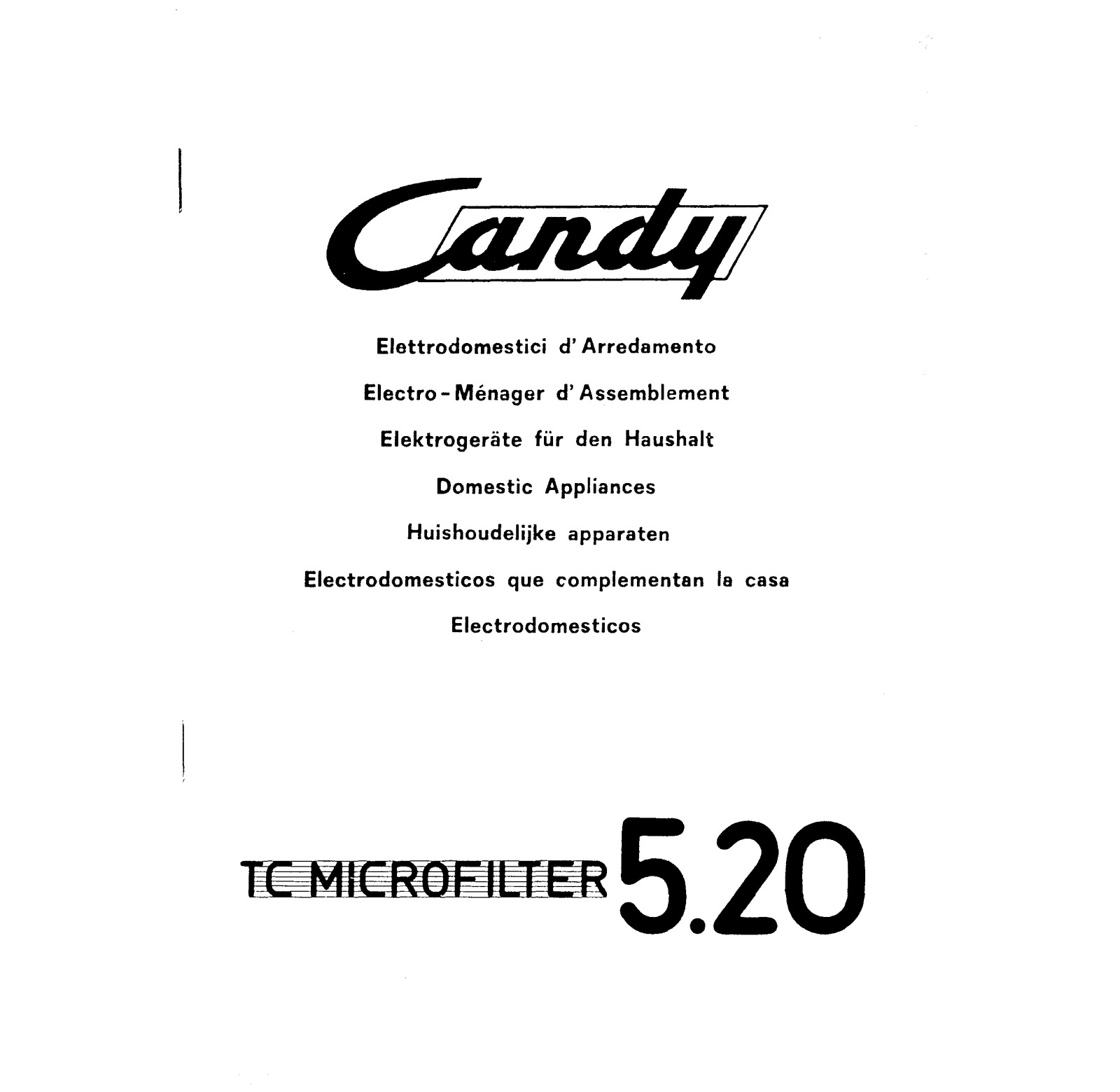 Candy TC520 Program Manual