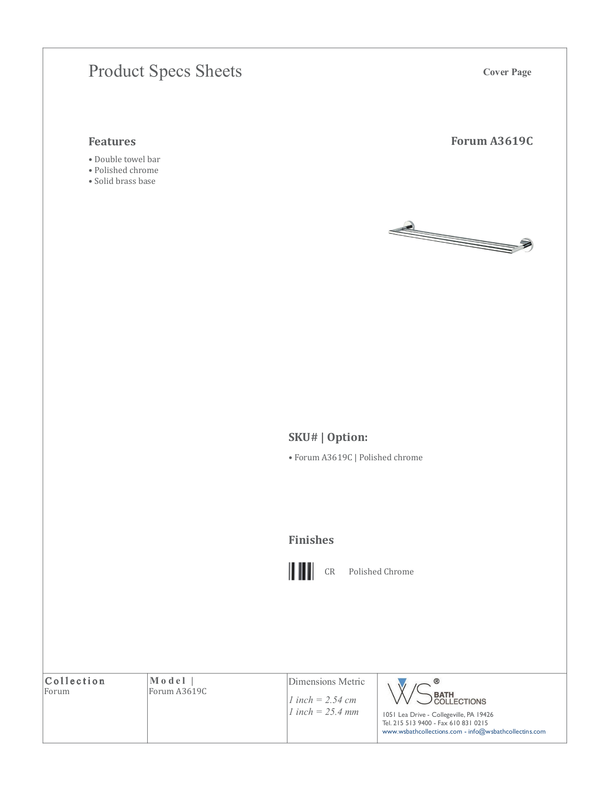 WS Bath Collections WSO3310 Specifications - ManualMachine.com