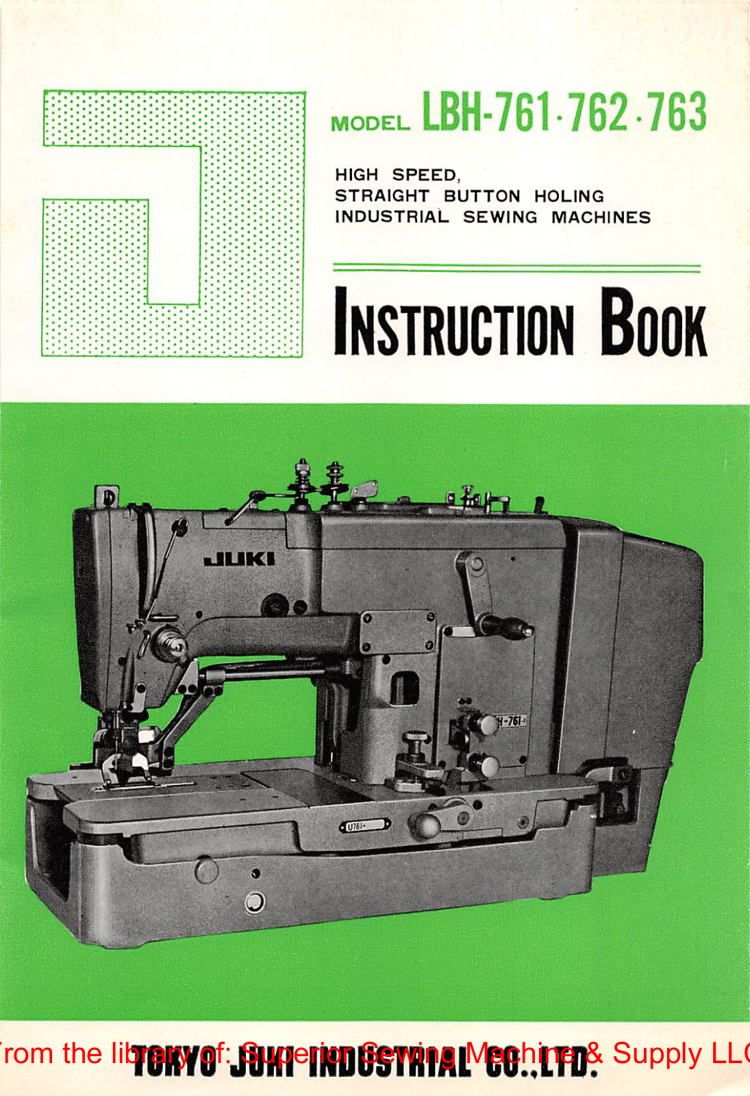 Juki LBH-761, LBH-762, LBH-763 Instruction Manual