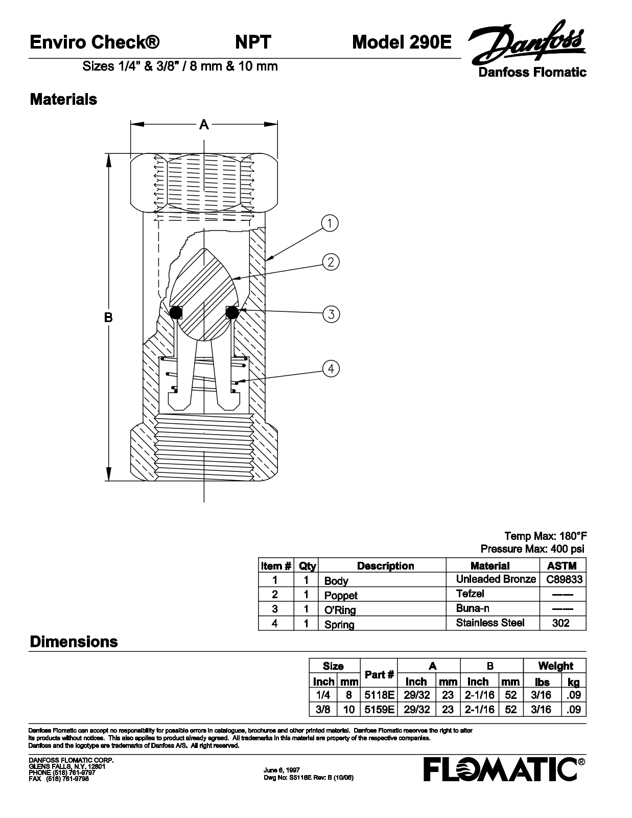 Flomatic 290E User Manual