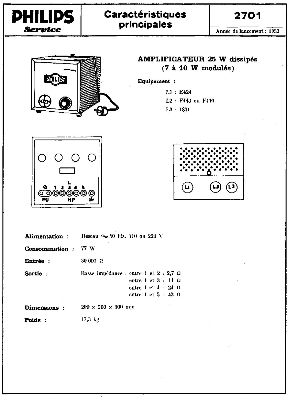 Philips 2701 Schematic