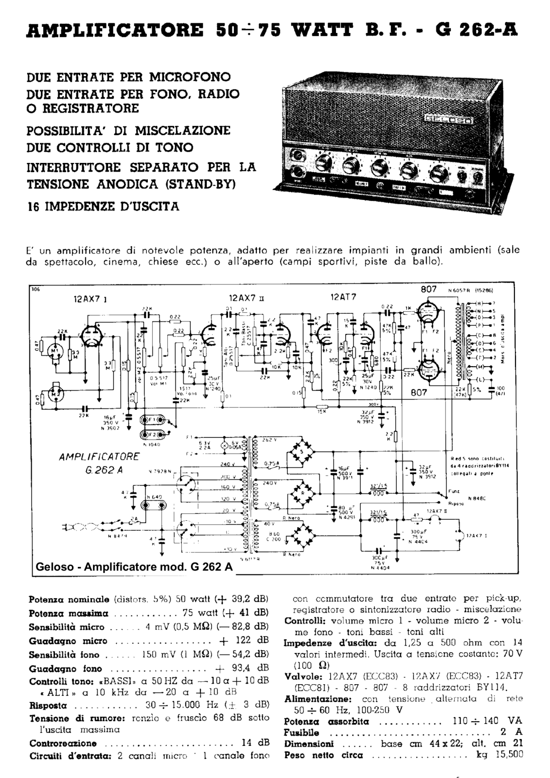 Geloso g262a schematic