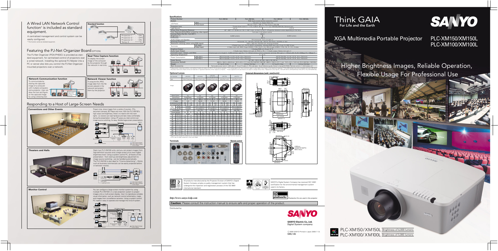 Sanyo PLC-XM100, PLC-XM150L, PLC-XM150, PLC-XM100L User Manual