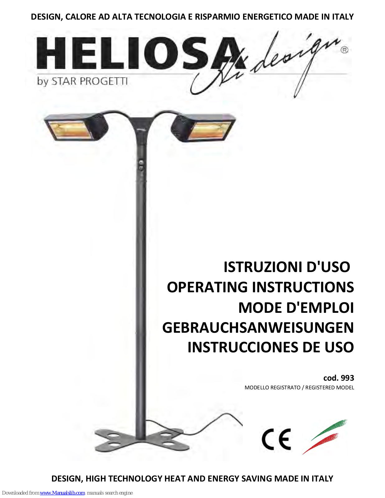 HELIOSA HI DESIGN 993 Operating Instructions Manual