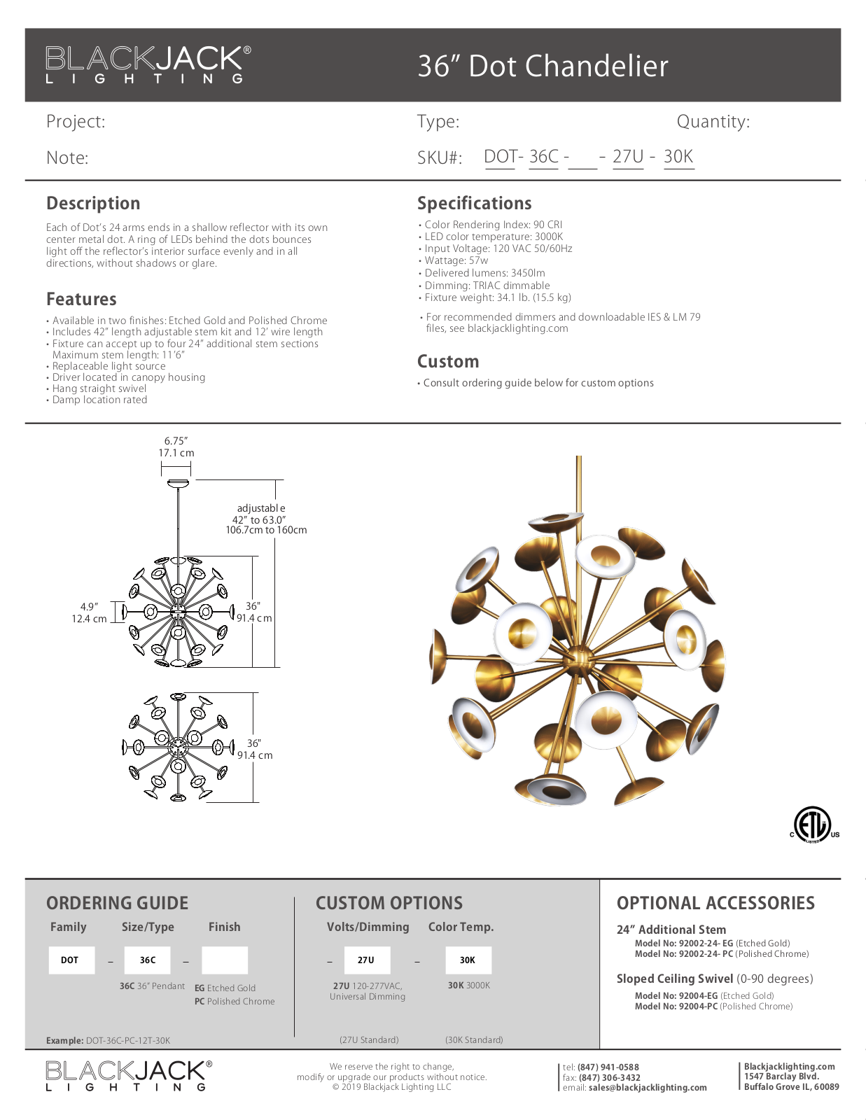 Blackjack Lighting AAQF1095 Specifications - ManualMachine.com