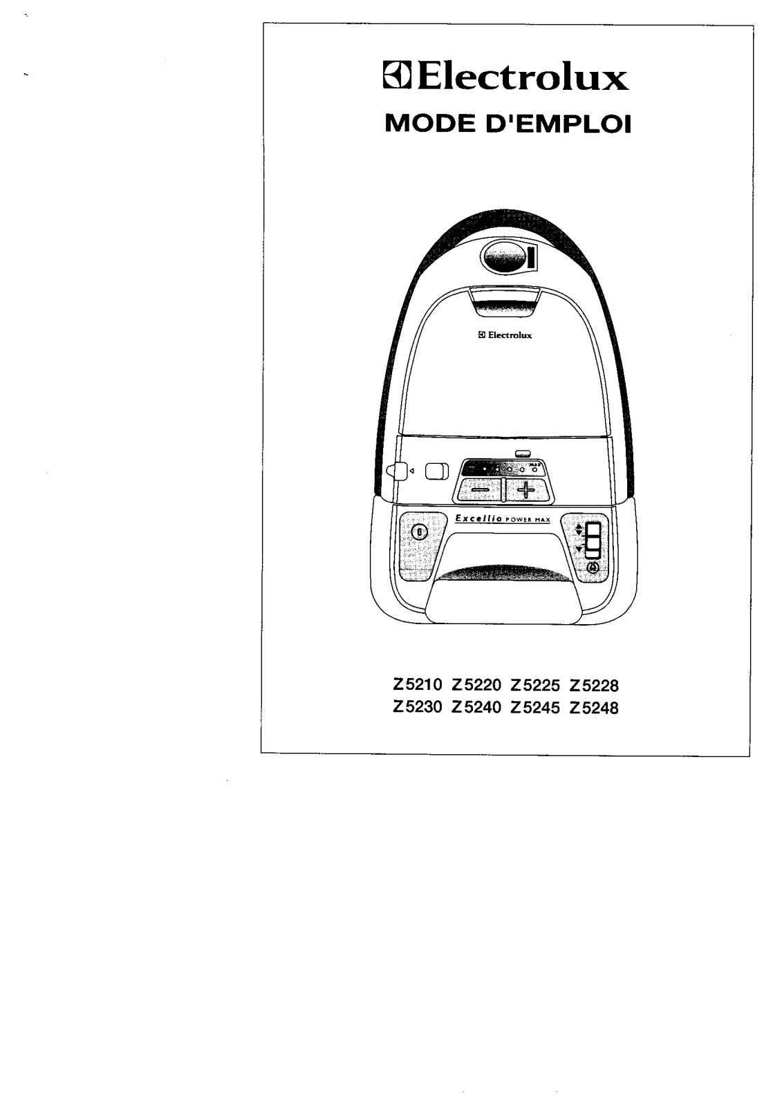 electrolux Z5210, z5220, z5225, z5228, z5230 User Manual