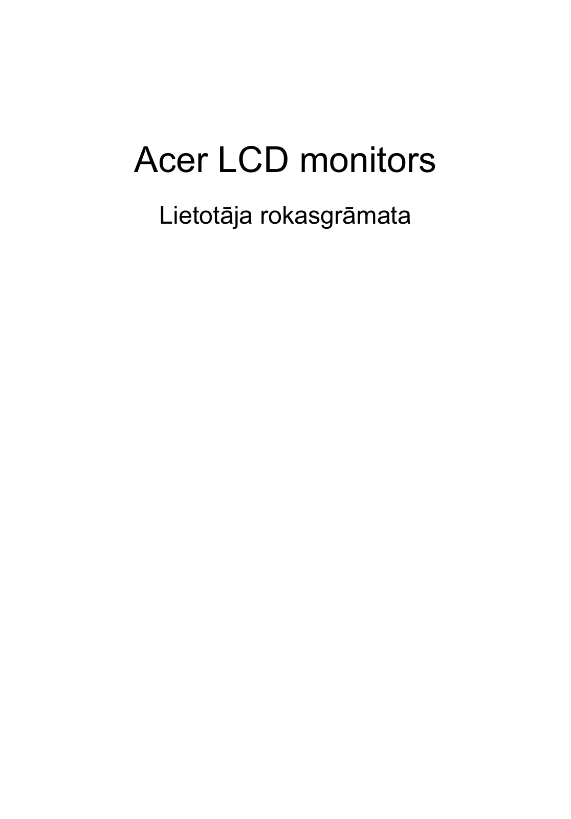 Acer V213H User Manual