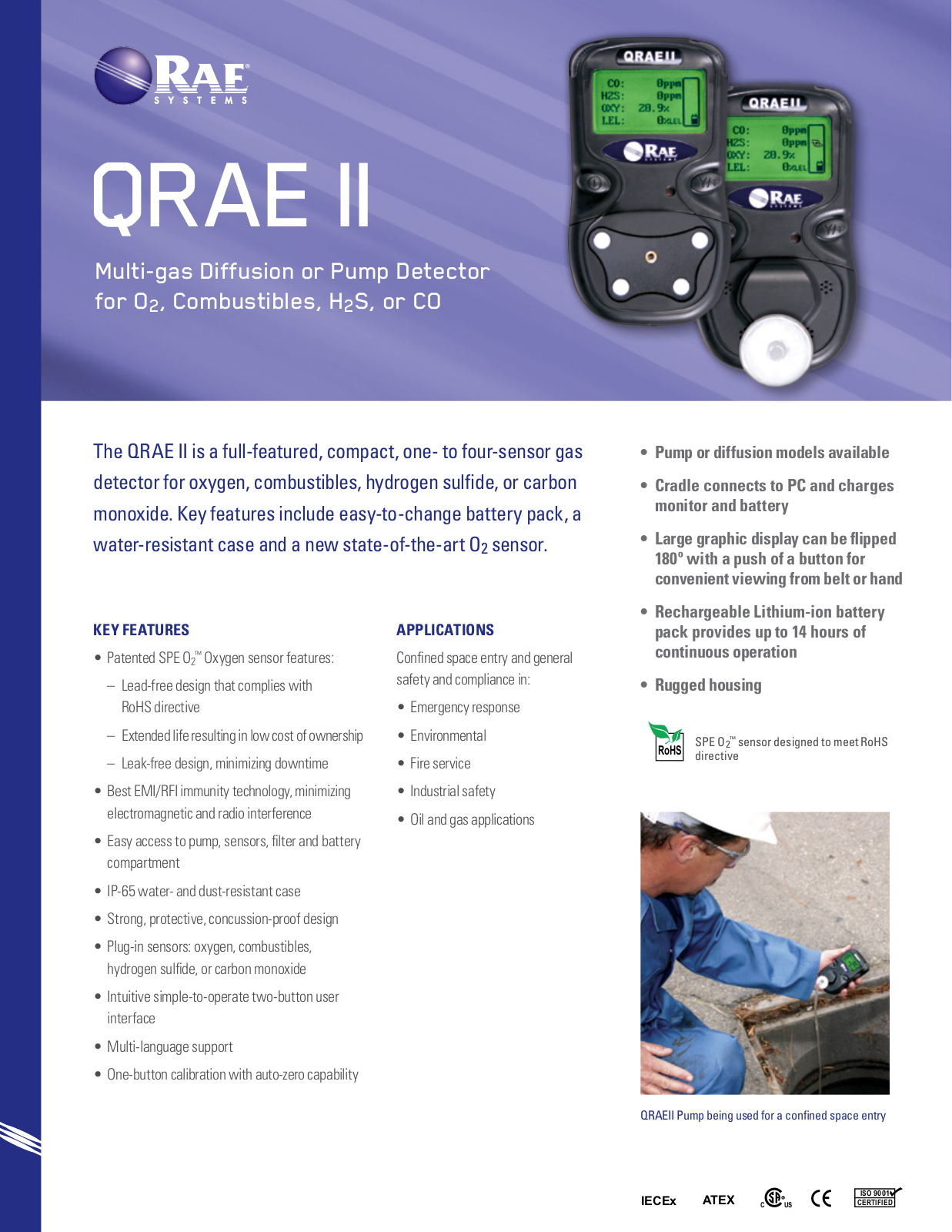 RAE Systems QRAE II Specifications