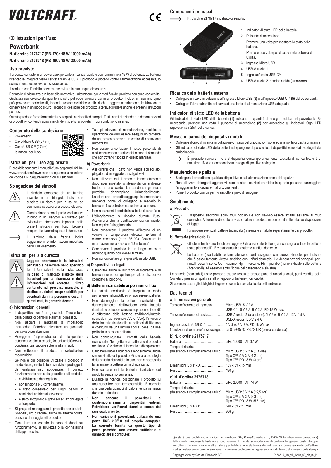 VOLTCRAFT PB-19C, PB-17C User guide