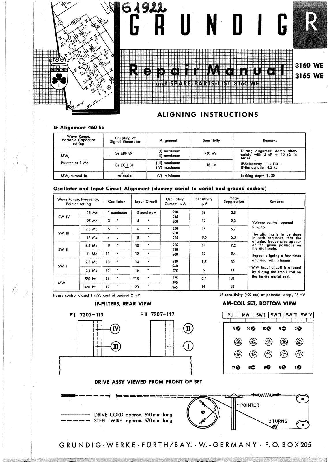 Grundig 3160WE, 3165WE Schematic