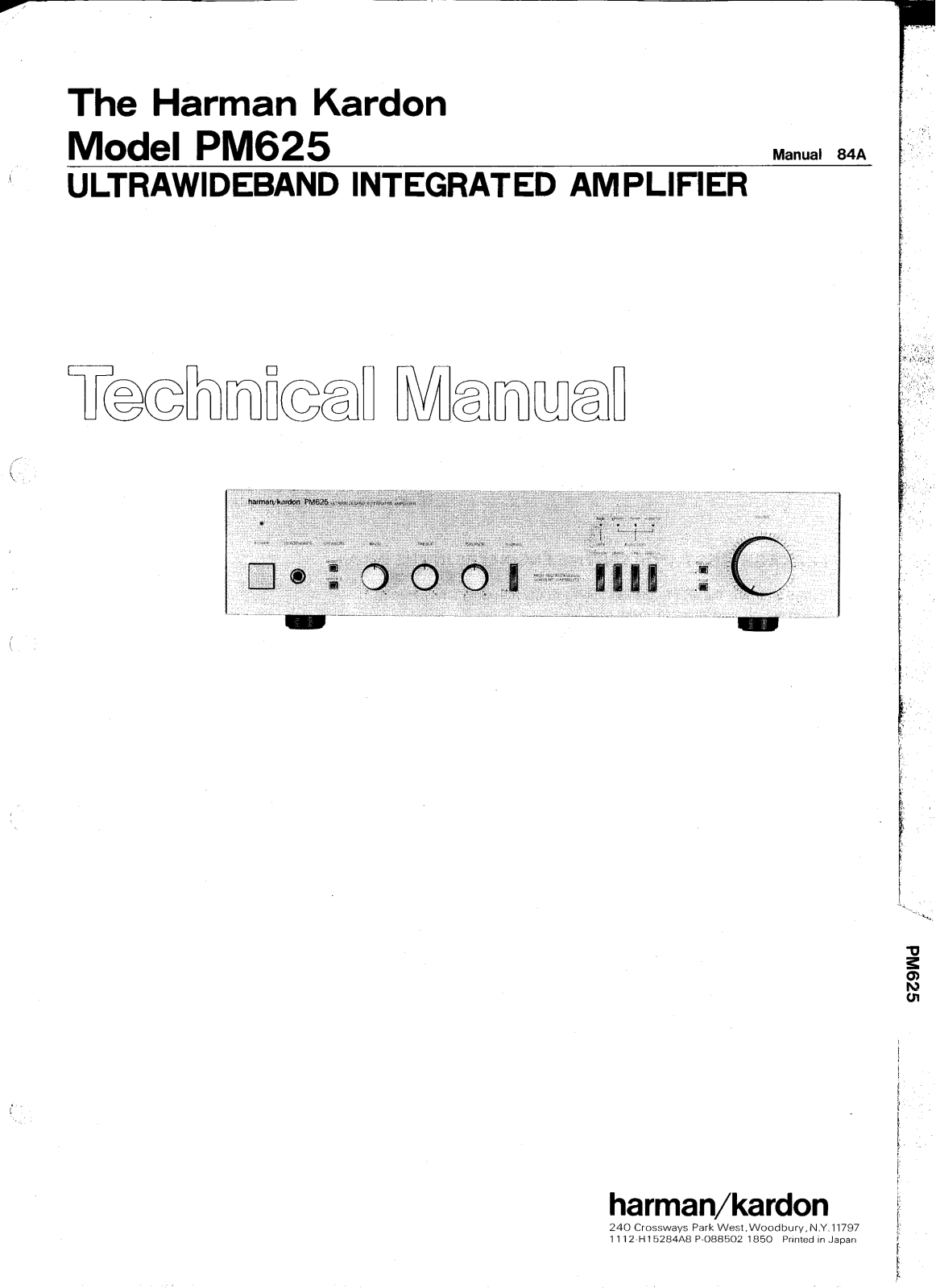 Harman Kardon PM-625 Service manual