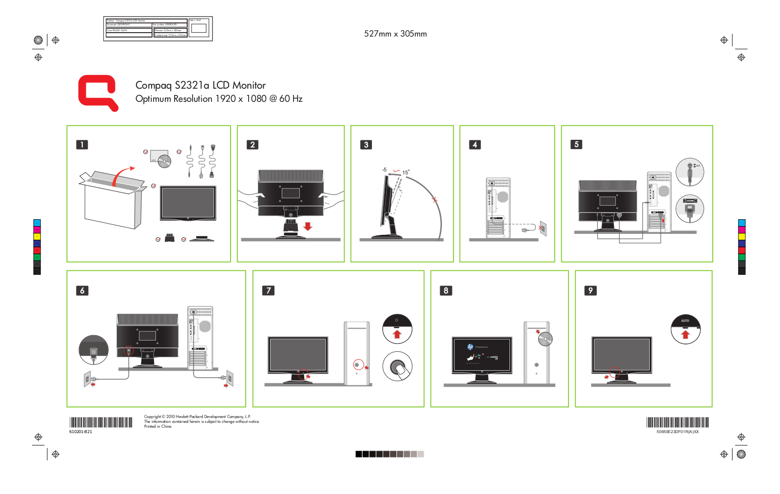 Compaq S2321a Setup Poster