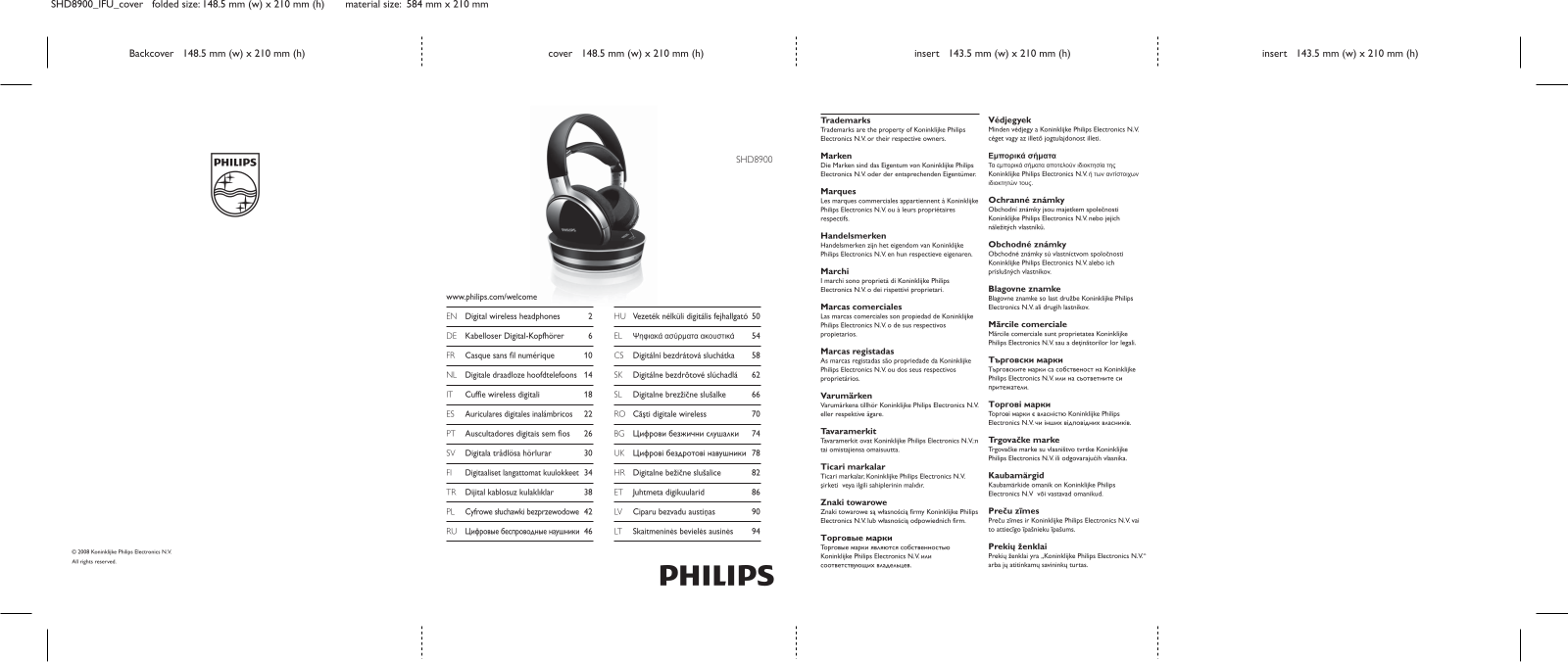 Philips Kabelloser HiFi-Kopfhörer User Manual