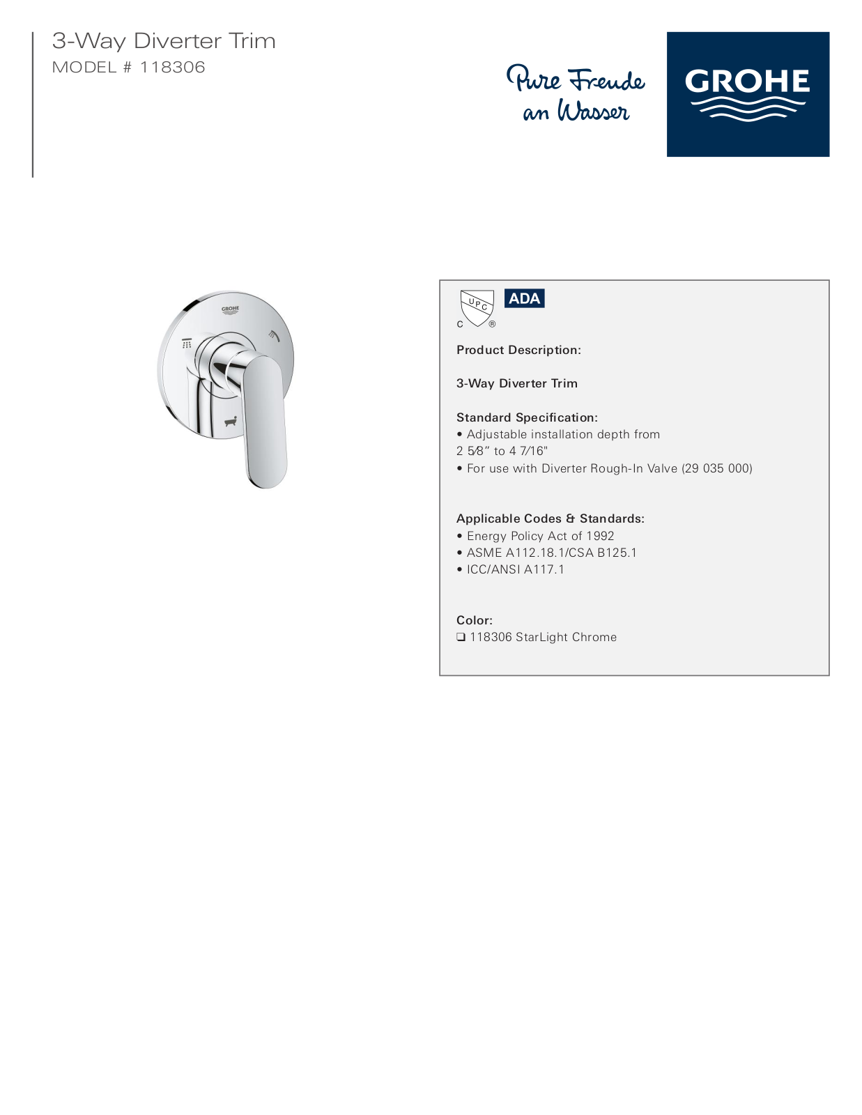 GROHE GRH5285 Specifications - ManualMachine.com