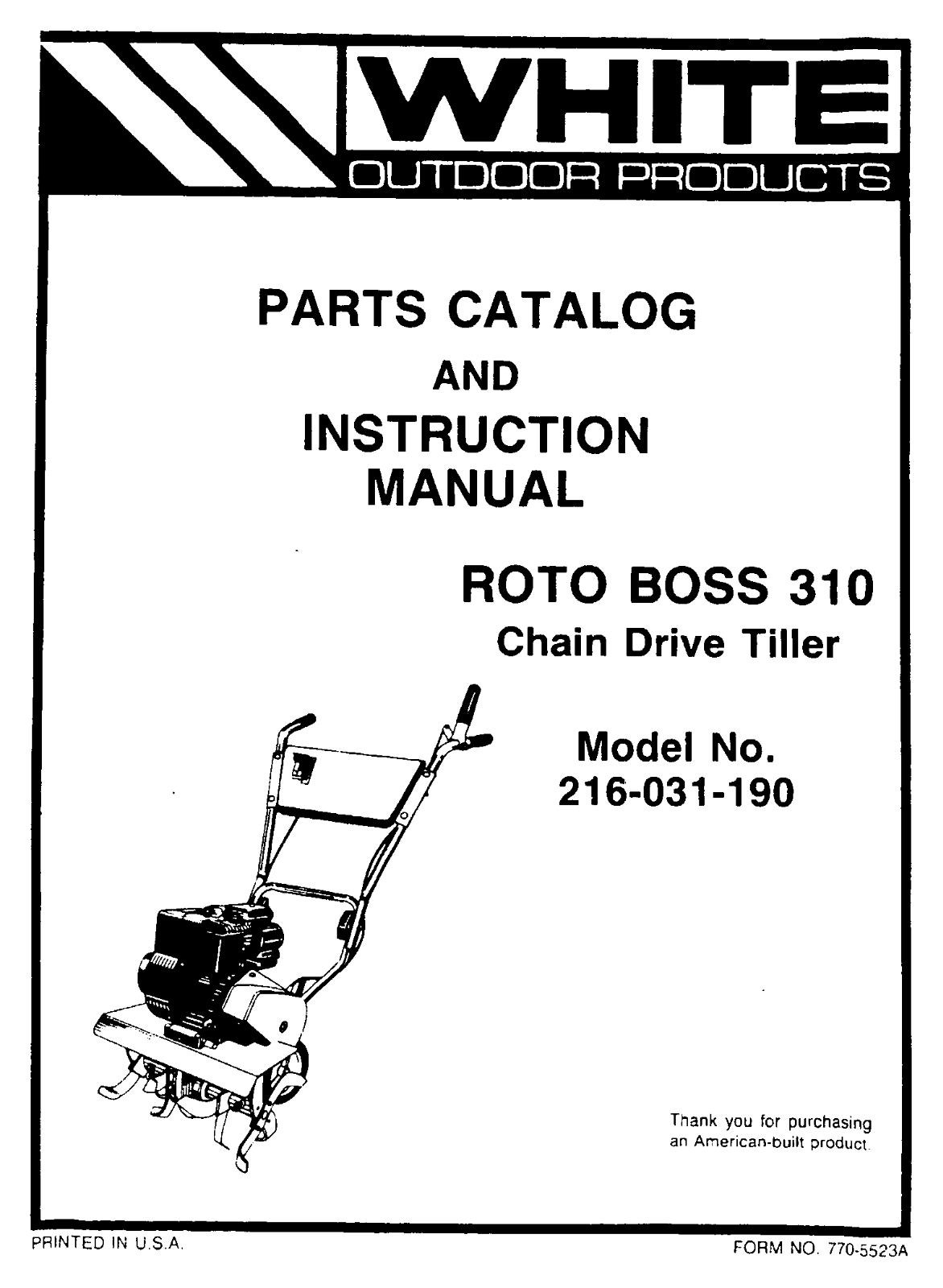 White Outdoor 216-031-190 User Manual