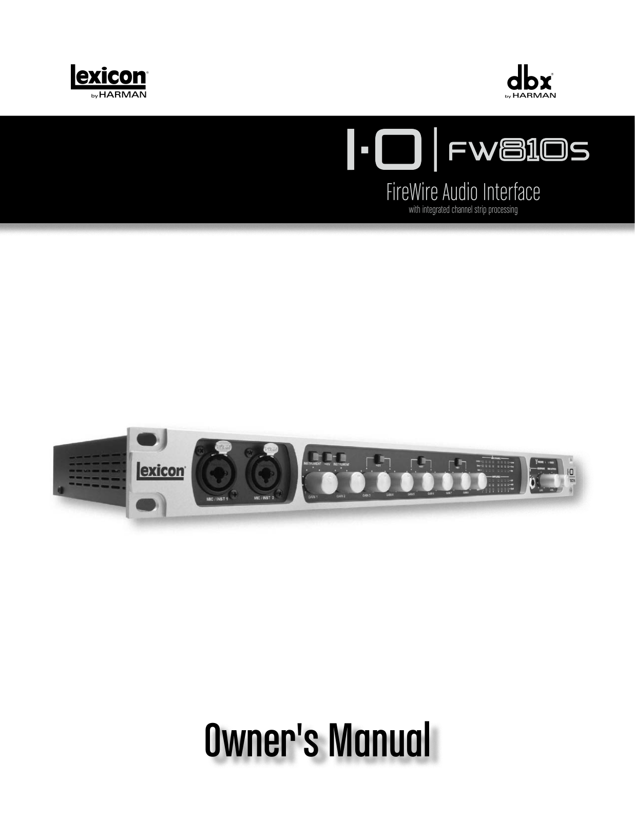 Lexicon IOFW810S User manual